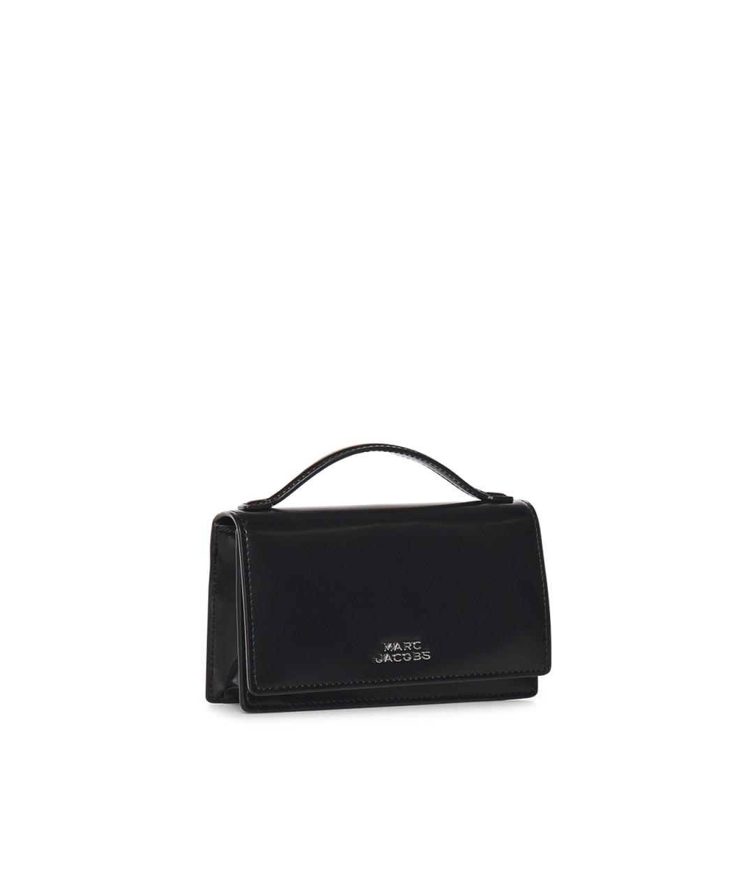MARC JACOBS Черная кожаная сумка с короткими ручками, фото 2
