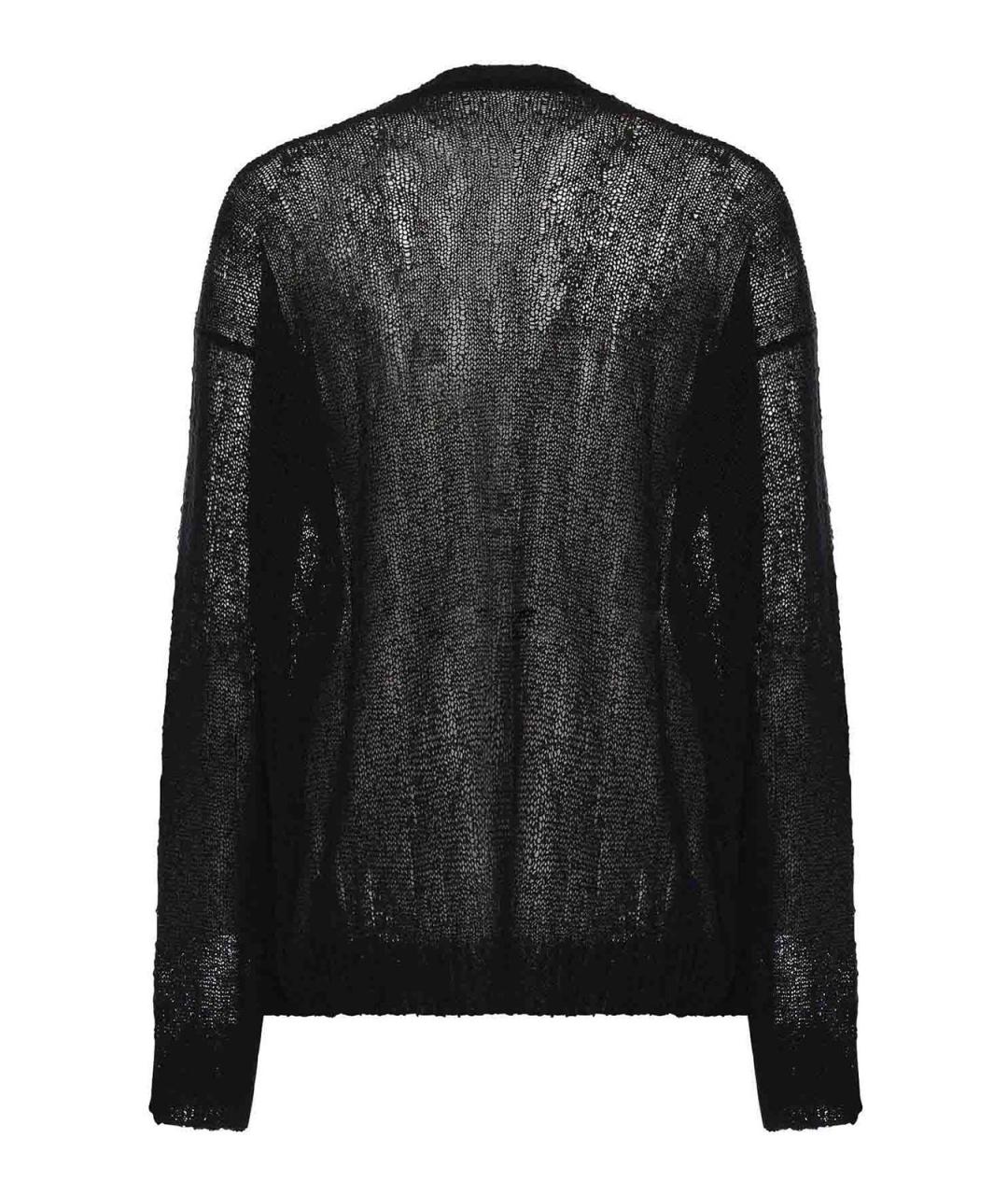 ANN DEMEULEMEESTER Черный хлопковый джемпер / свитер, фото 3