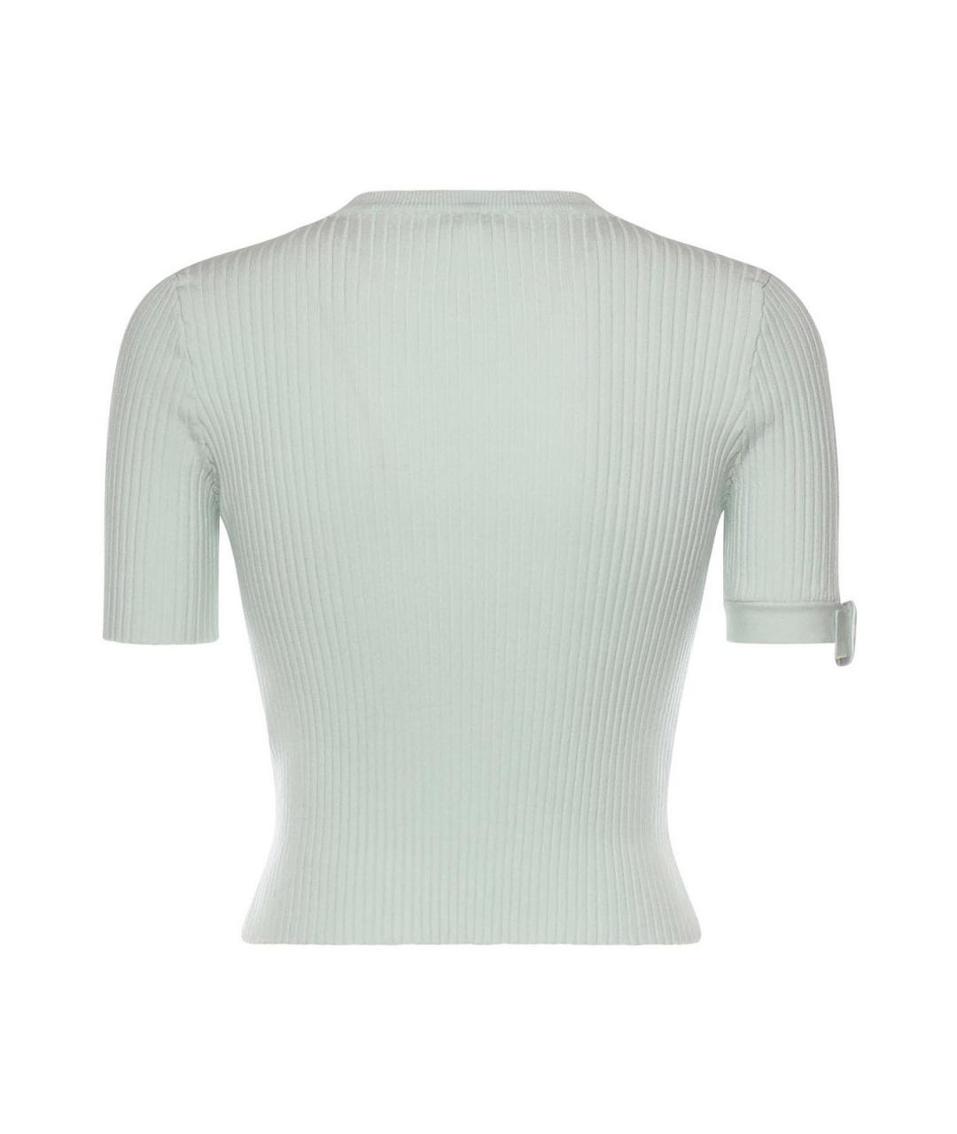 COURREGES Салатовая вискозная футболка, фото 3