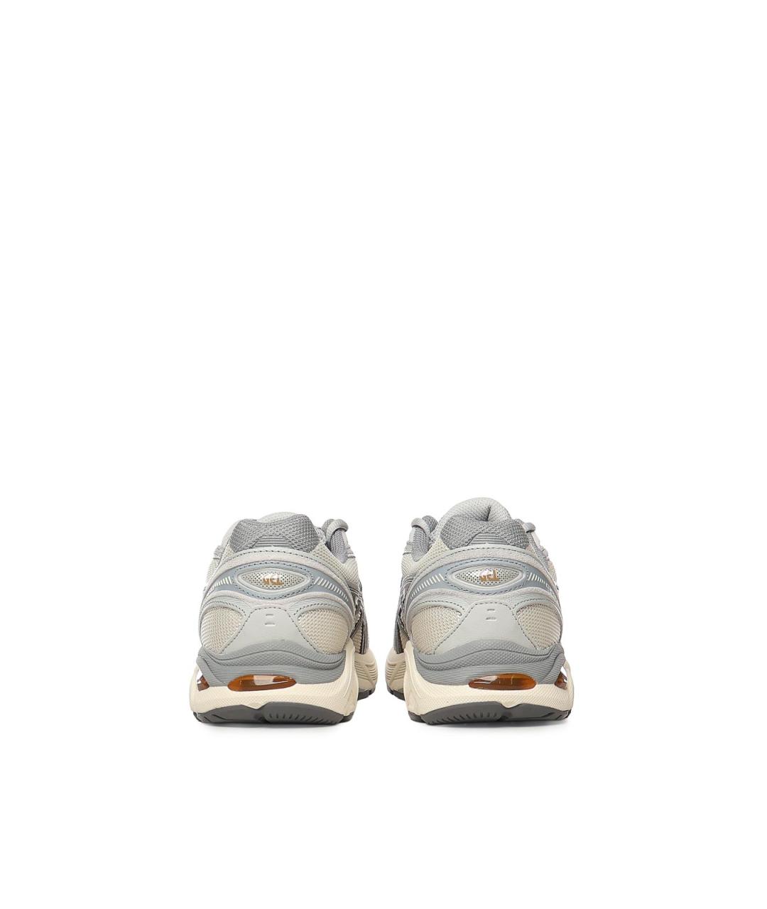 ASICS Серебряные кожаные кроссовки, фото 3