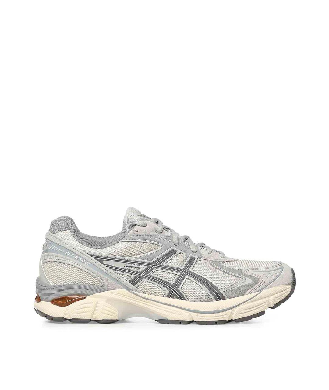 ASICS Серебряные кожаные кроссовки, фото 1