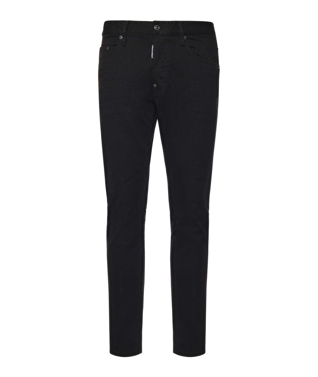 DSQUARED2 Черные хлопковые прямые джинсы, фото 1