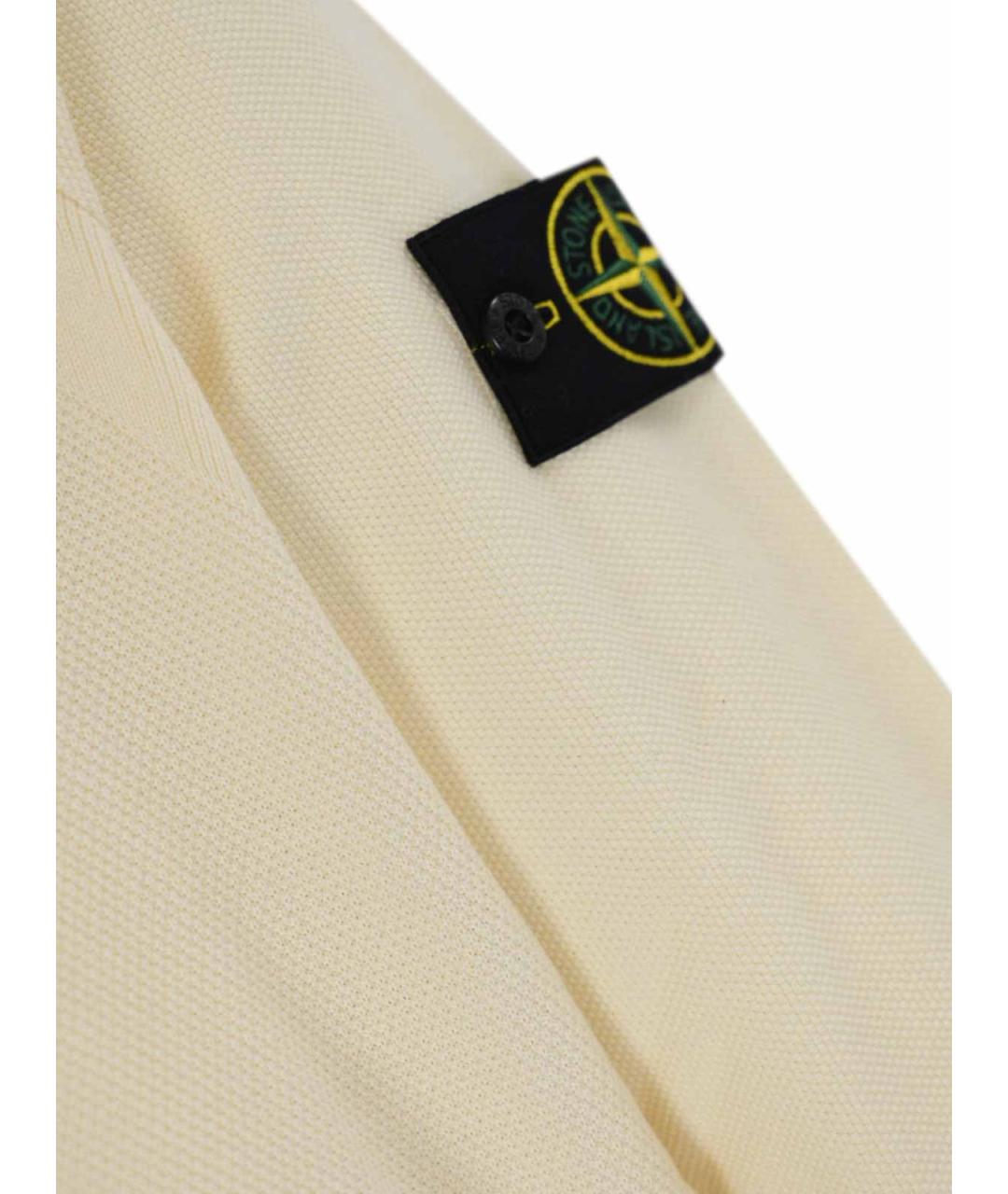 STONE ISLAND Бежевый хлопковый джемпер / свитер, фото 3