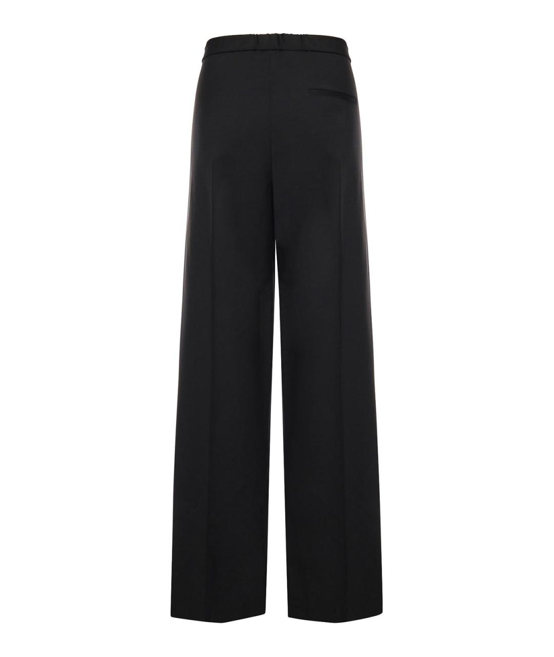 LOEWE Черные шерстяные прямые брюки, фото 3