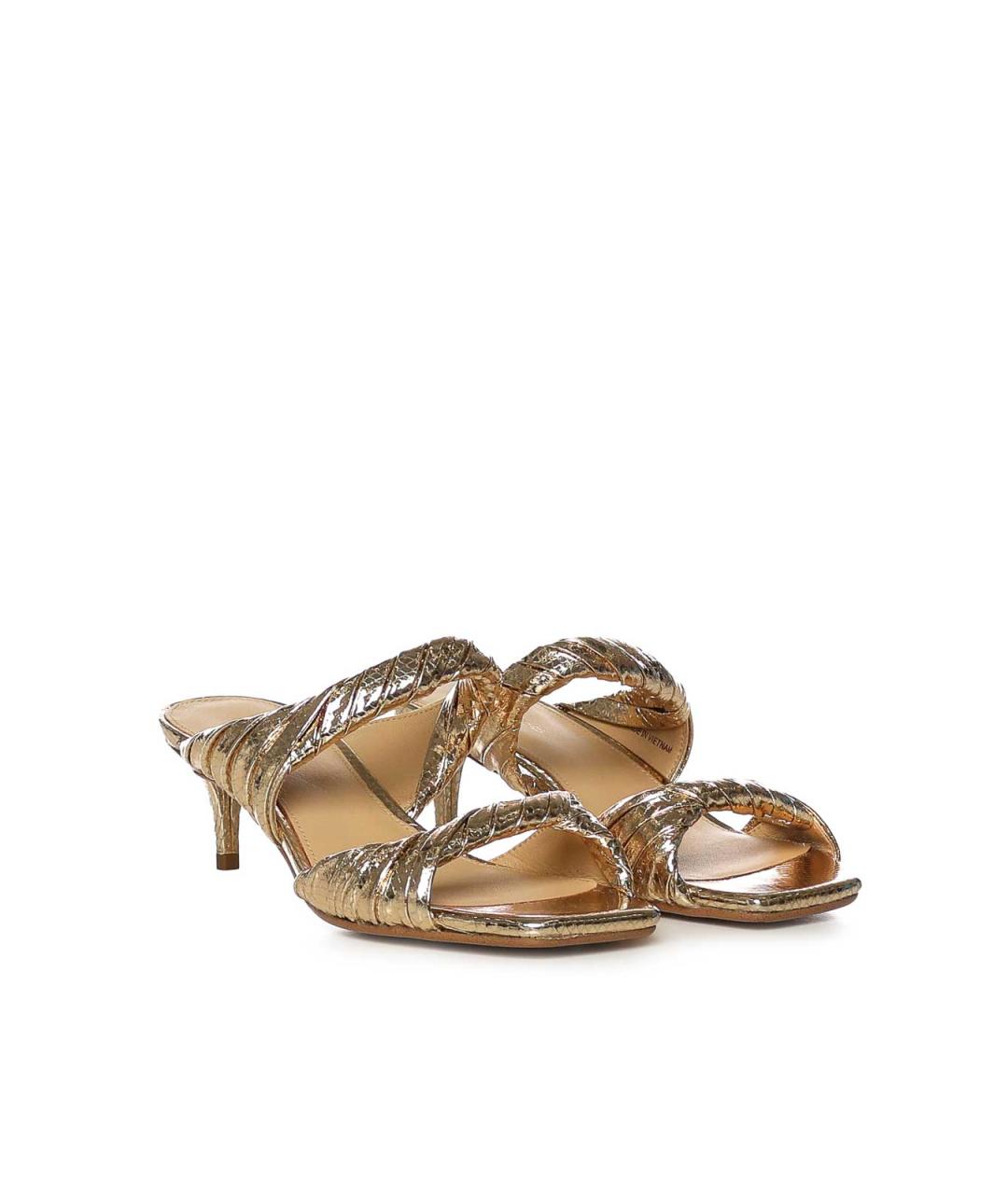 MICHAEL MICHAEL KORS Золотые мюли, фото 2