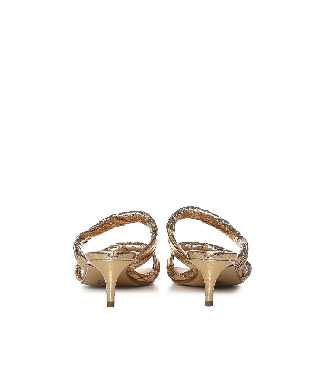 MICHAEL MICHAEL KORS Золотые мюли, фото 3
