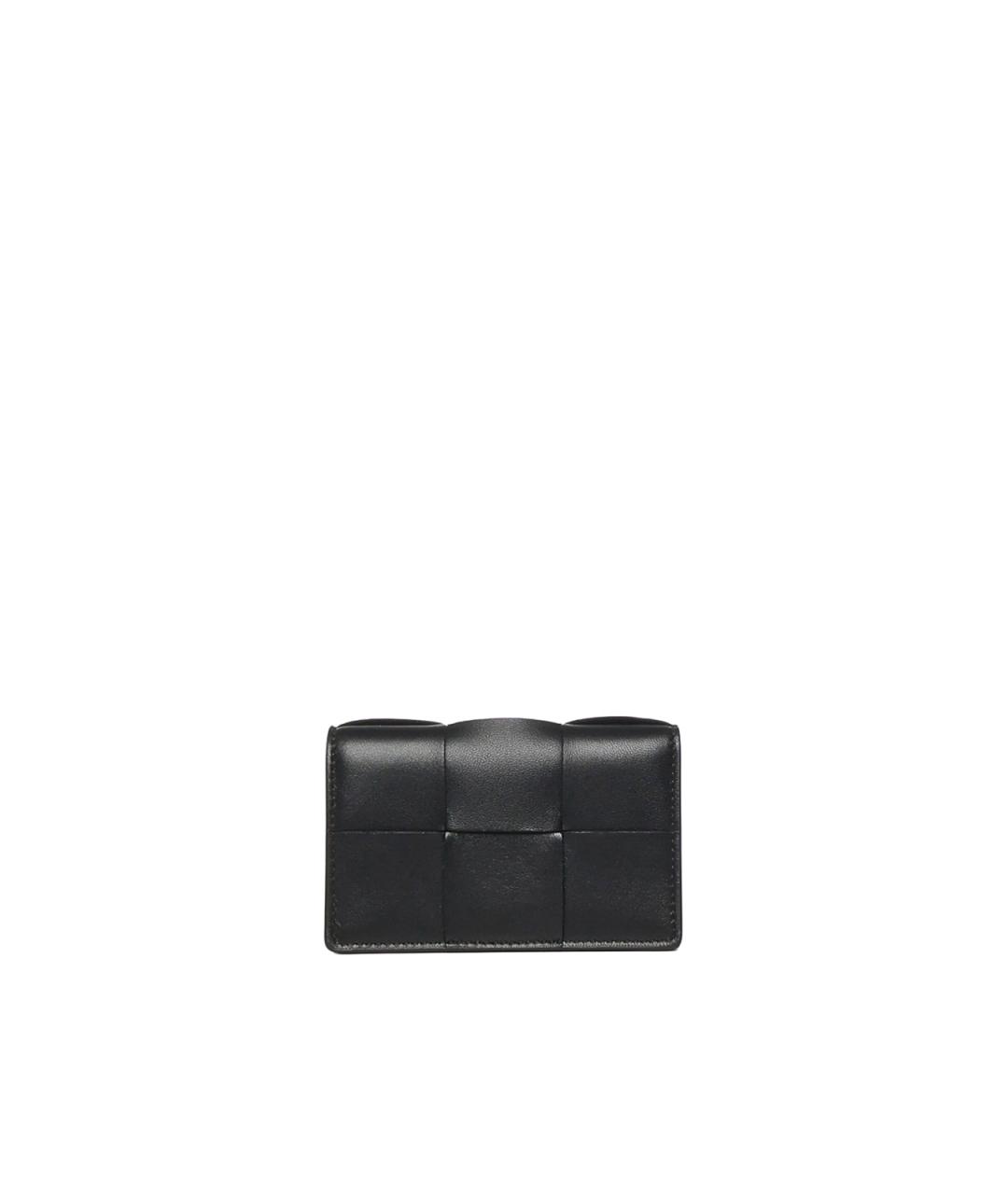 BOTTEGA VENETA Черный кожаный кошелек, фото 3
