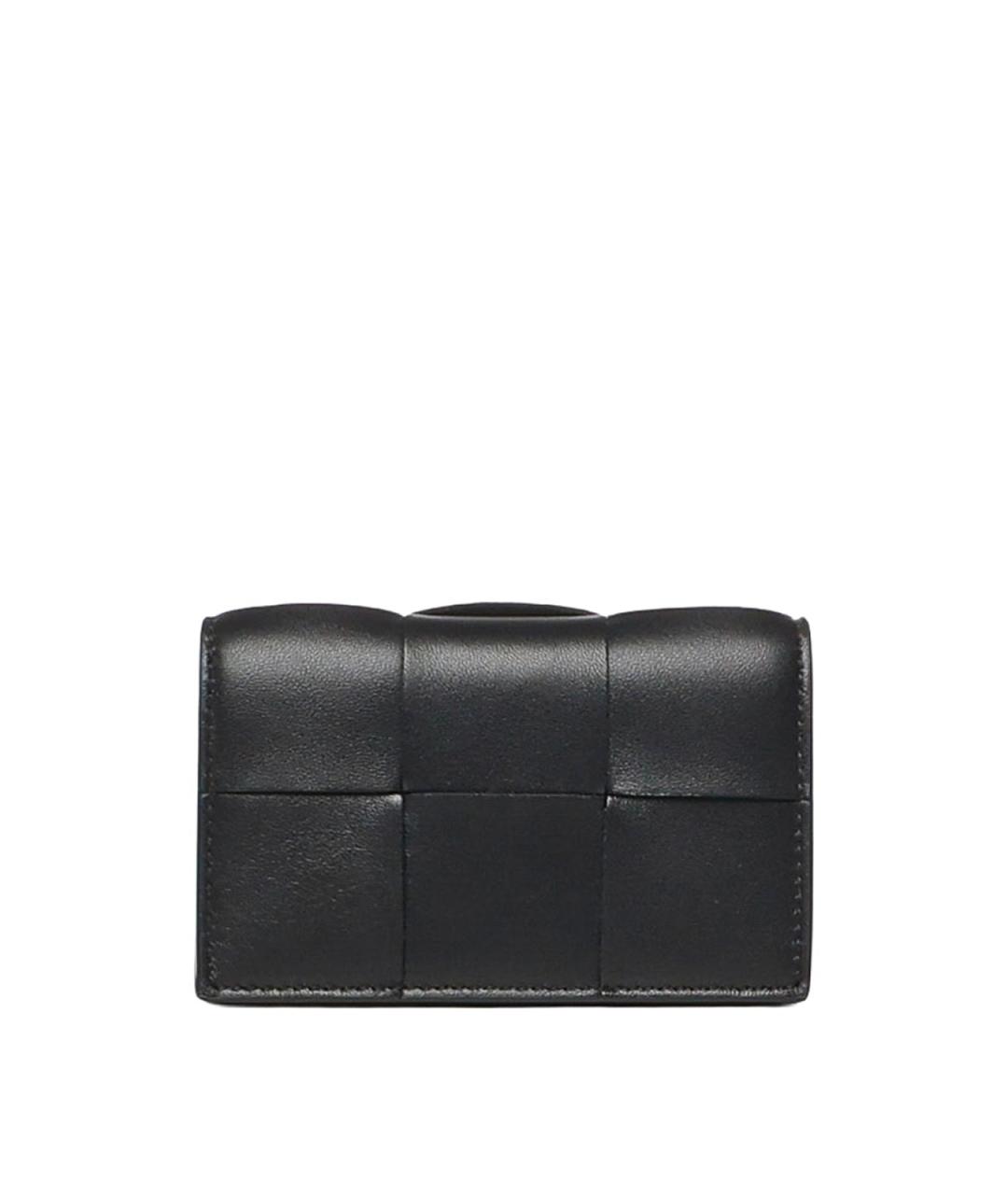 BOTTEGA VENETA Черный кожаный кошелек, фото 1