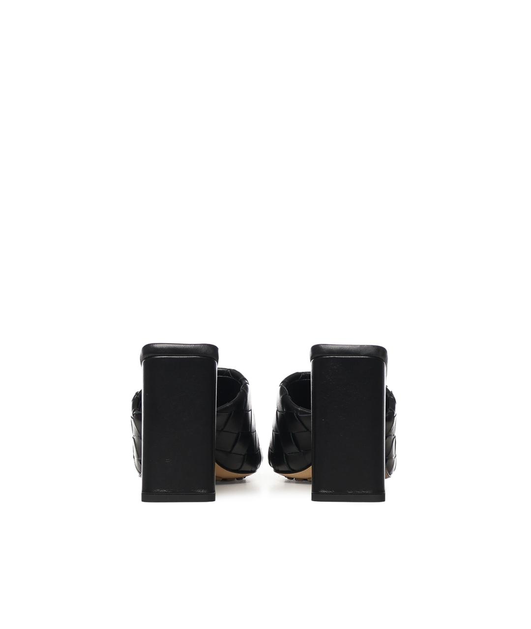 BOTTEGA VENETA Черные кожаные мюли, фото 3