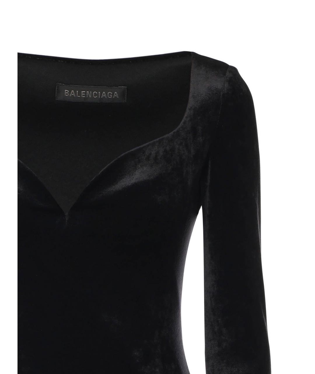 BALENCIAGA Черное бархатное вечернее платье, фото 2