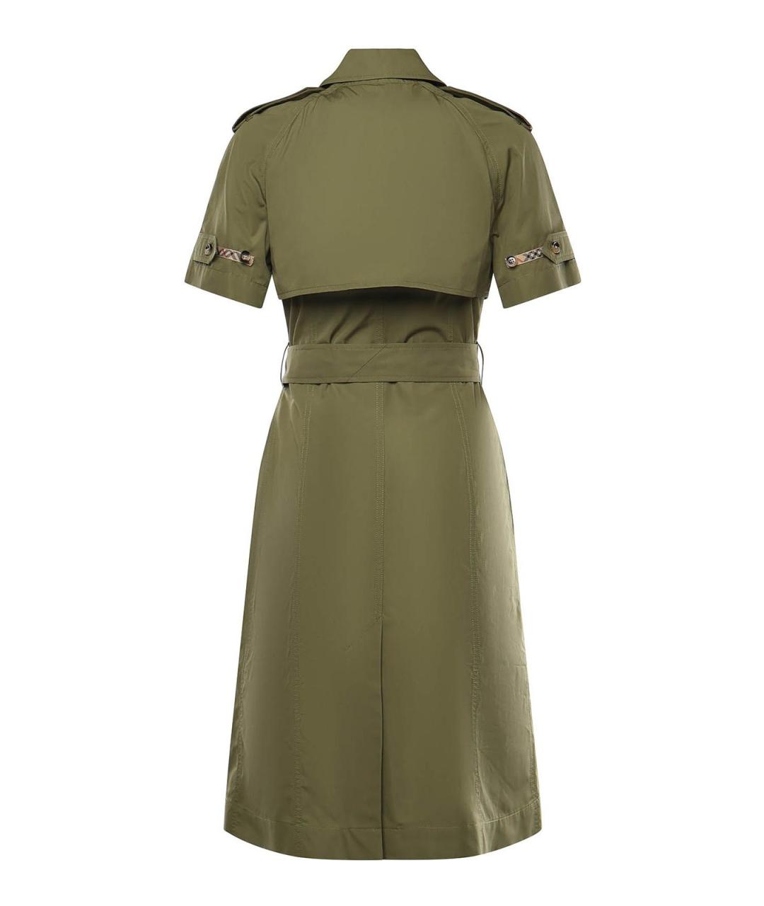 BURBERRY Зеленое хлопковое платье, фото 3