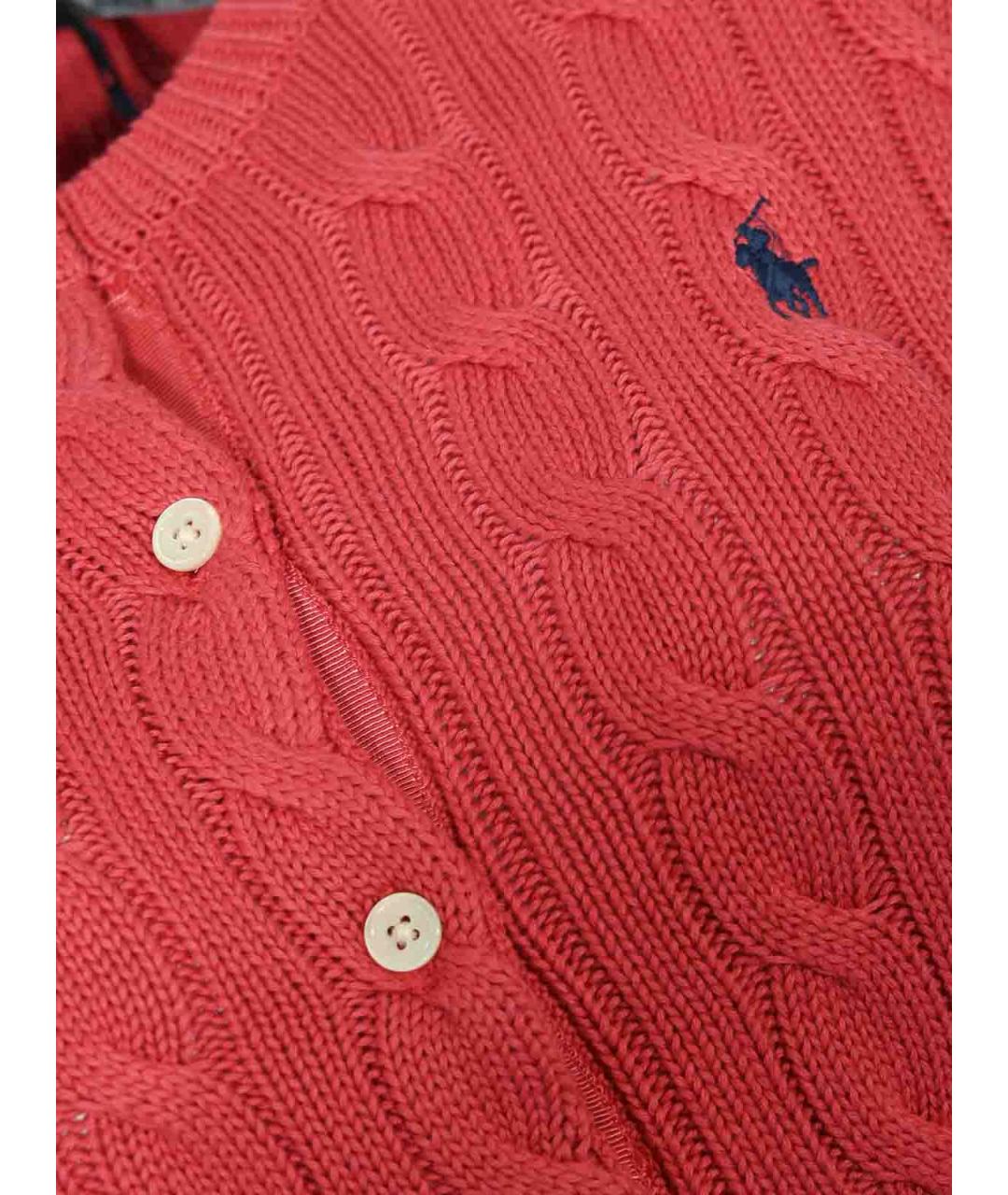 POLO RALPH LAUREN Красный хлопковый кардиган, фото 3