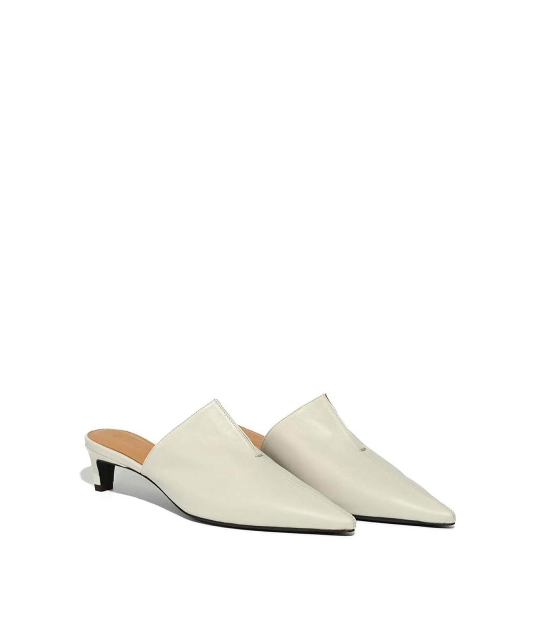 TOD'S Белые кожаные мюли, фото 4