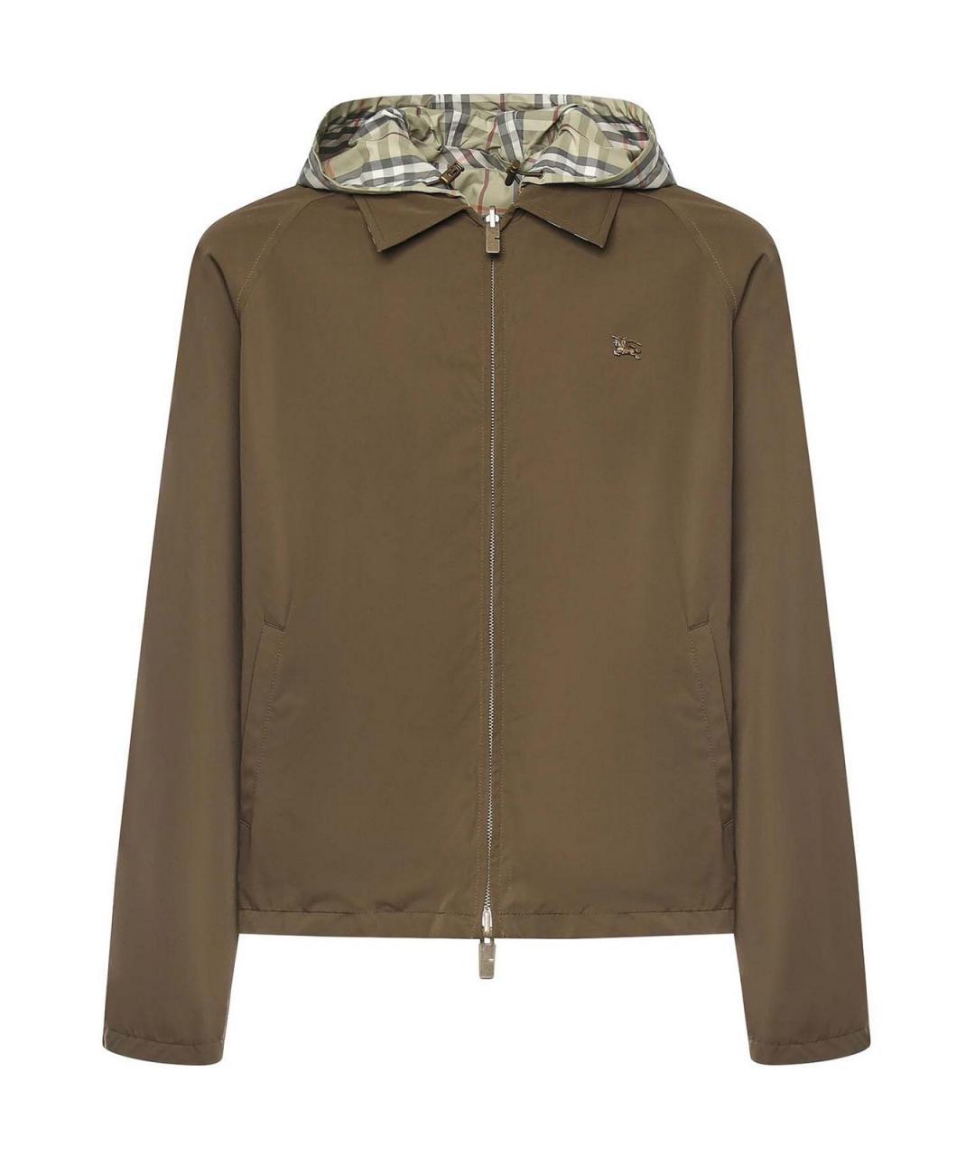 BURBERRY Зеленая хлопковая куртка, фото 1