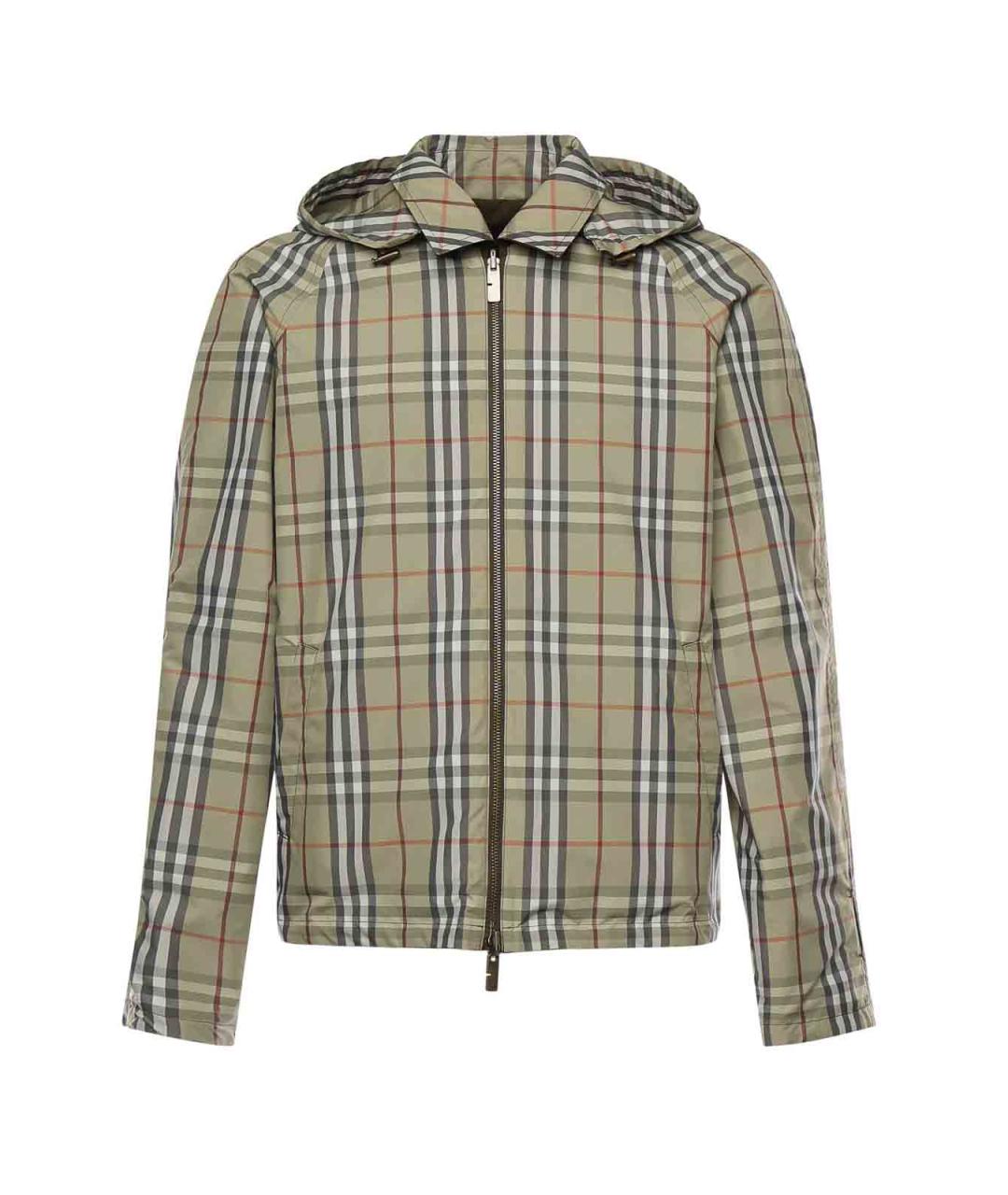 BURBERRY Зеленая хлопковая куртка, фото 4
