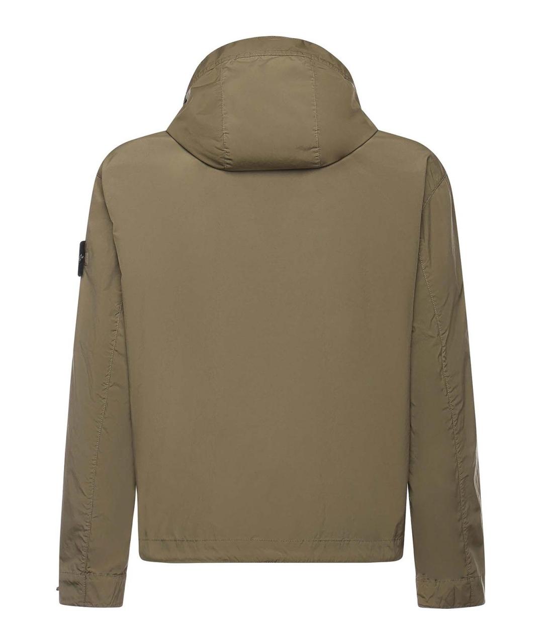 STONE ISLAND Хаки полиэстеровая куртка, фото 3