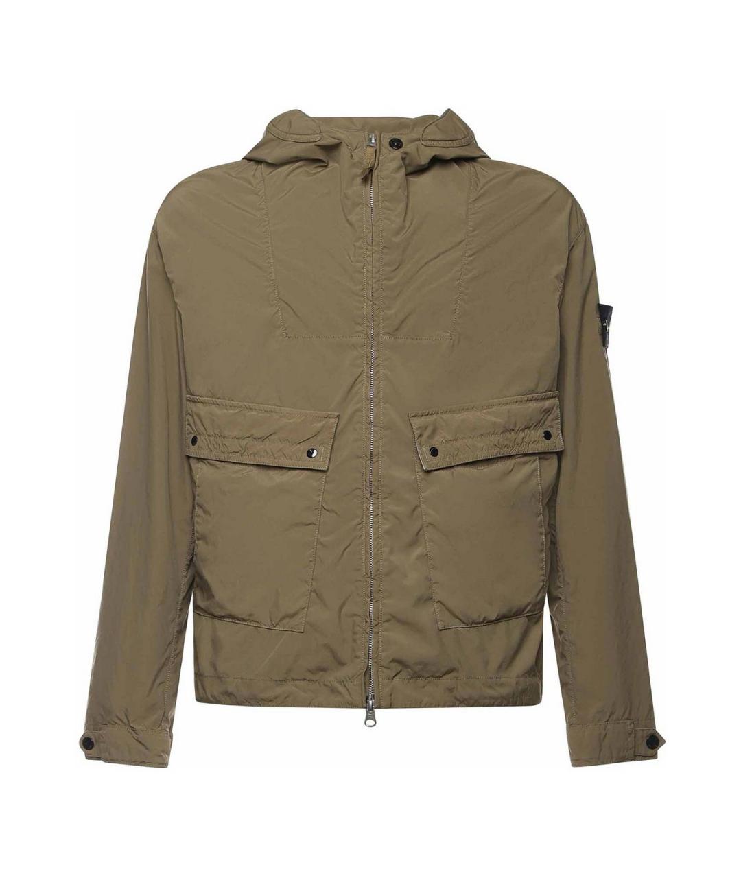 STONE ISLAND Хаки полиэстеровая куртка, фото 1