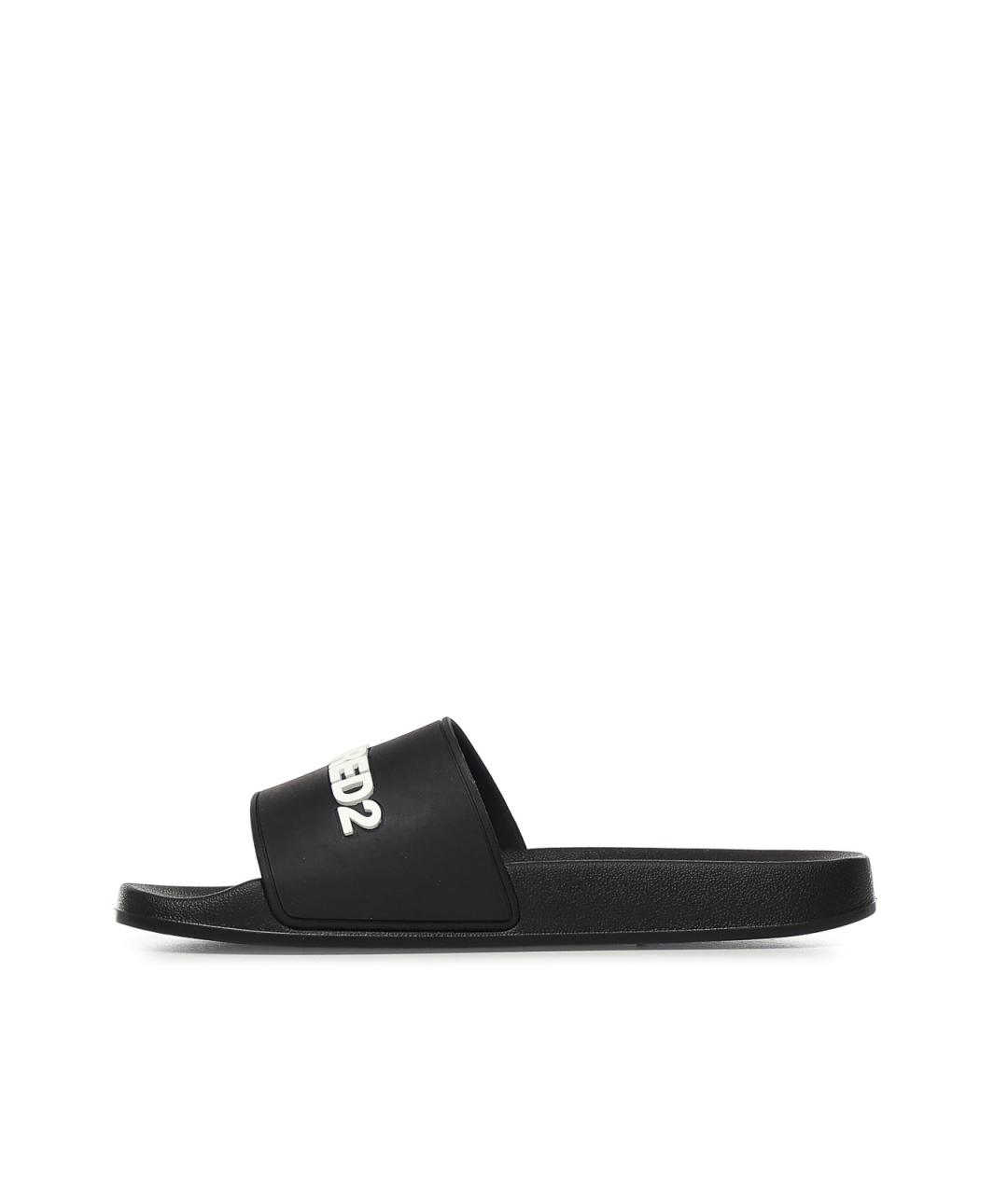 DSQUARED2 Черные кожаные сандалии, фото 4