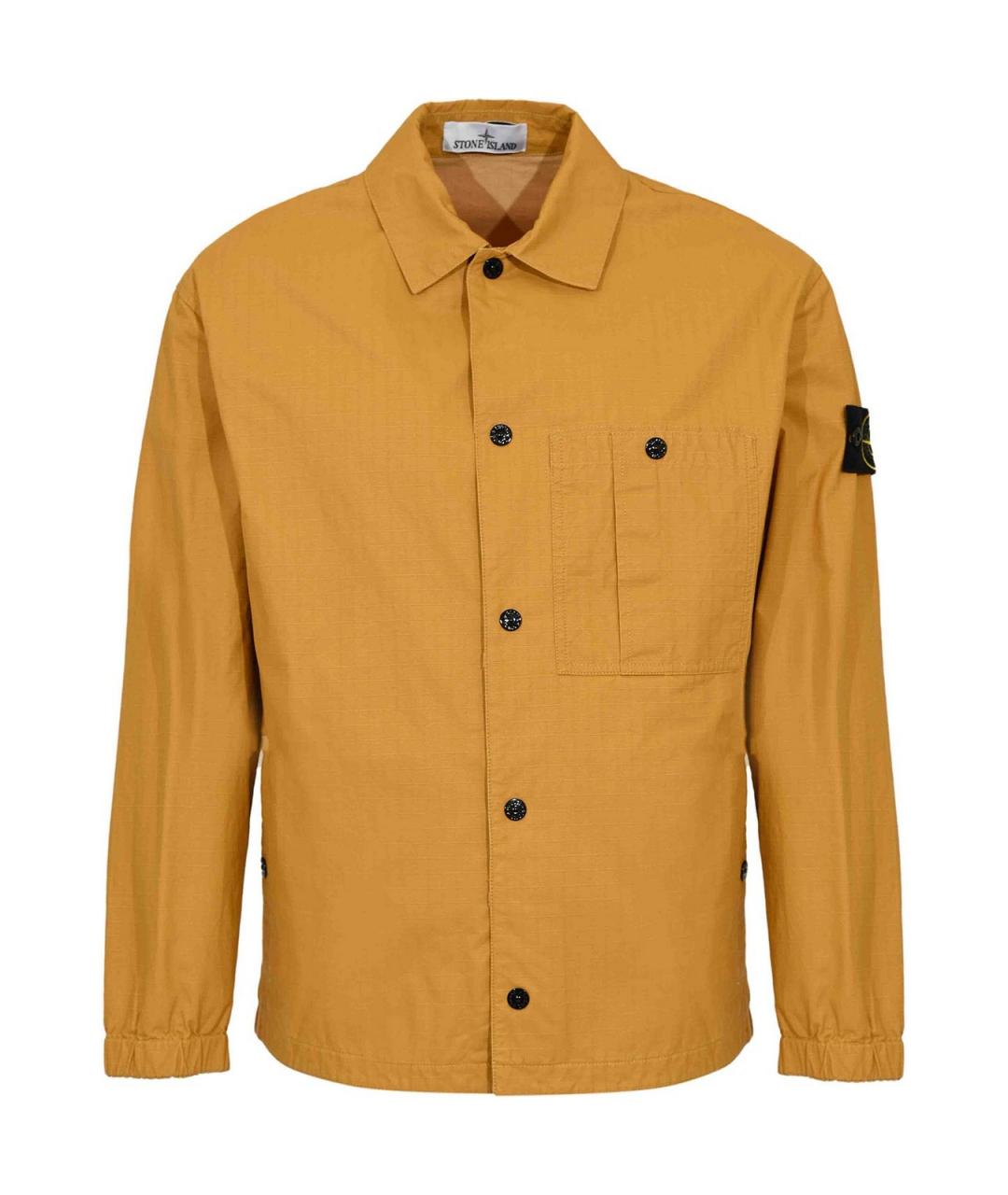 STONE ISLAND Оранжевая хлопковая куртка, фото 1