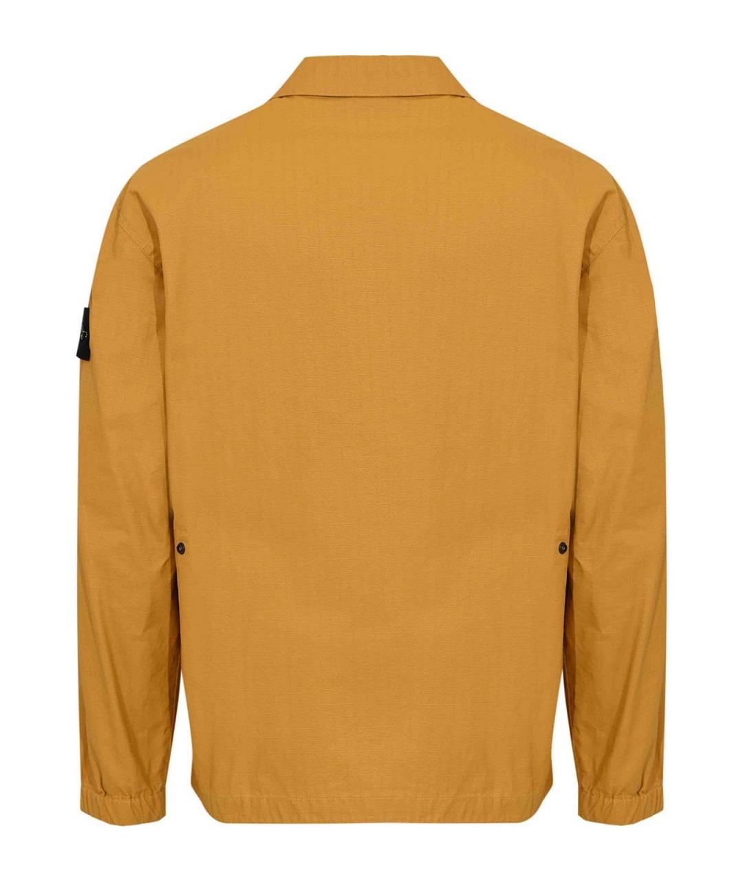 STONE ISLAND Оранжевая хлопковая куртка, фото 2