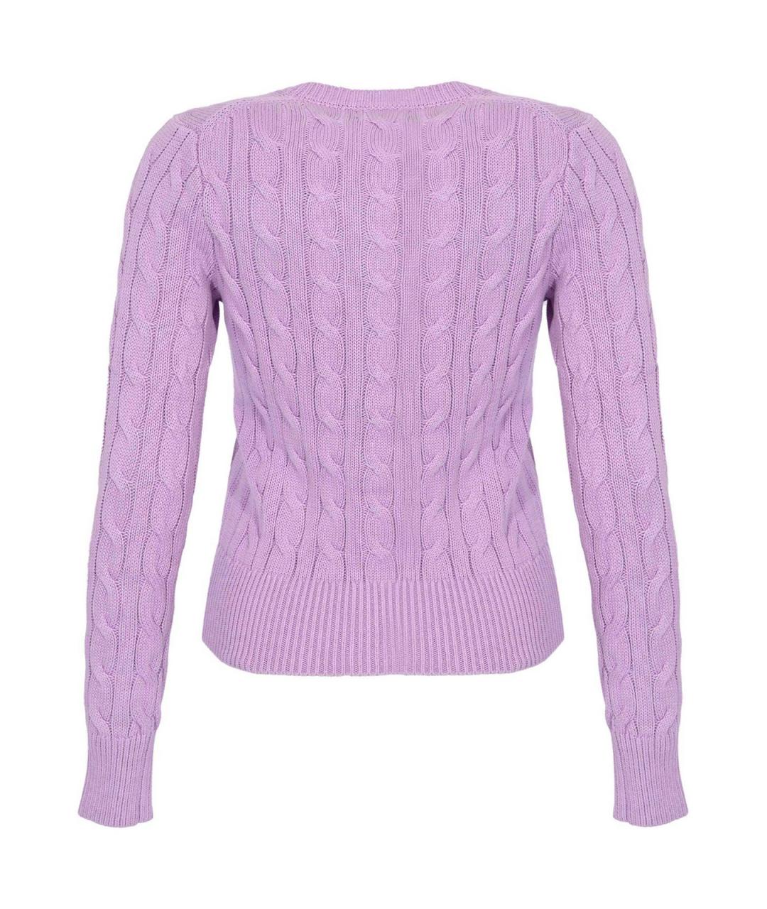 POLO RALPH LAUREN Фиолетовый хлопковый кардиган, фото 2