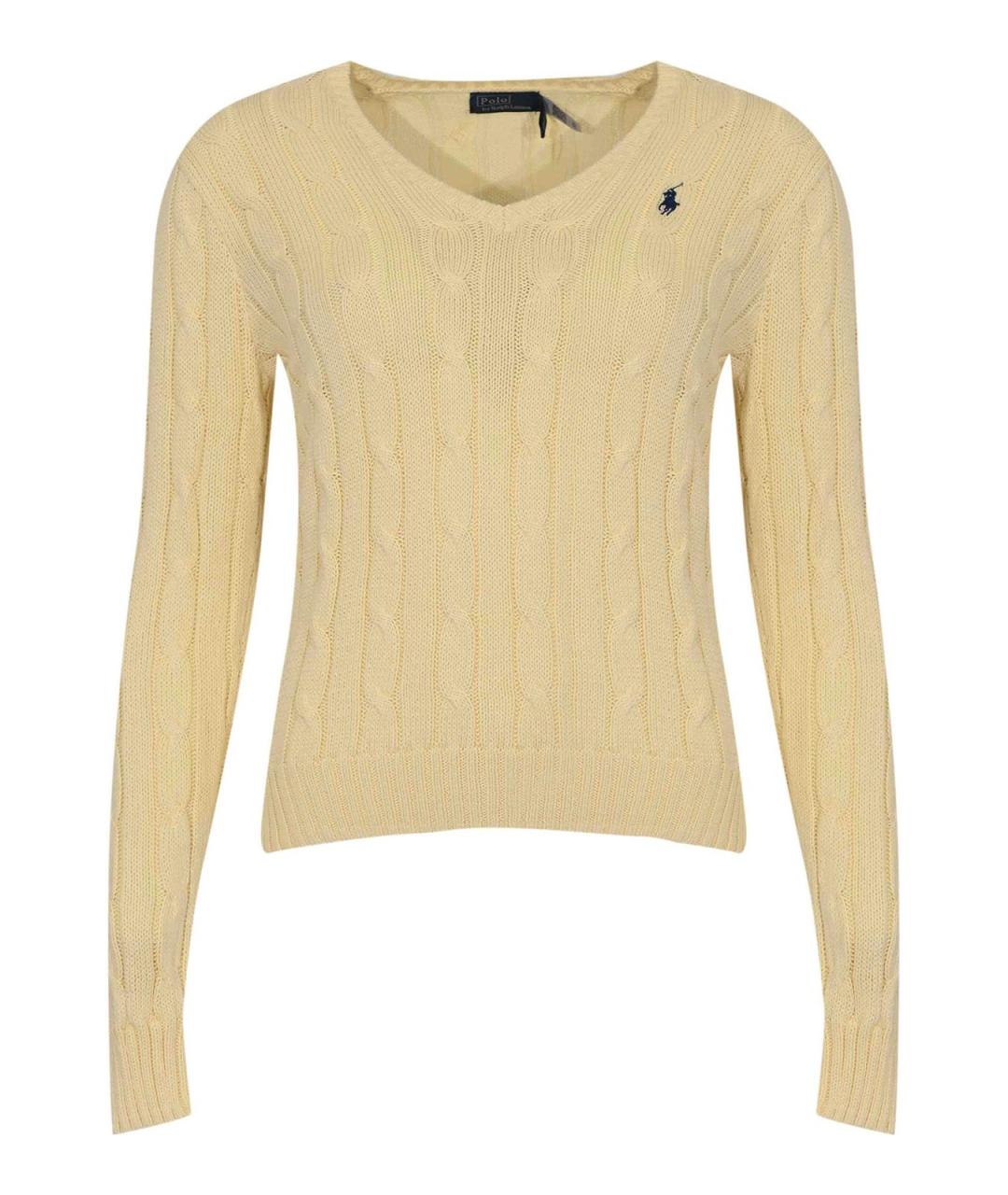 POLO RALPH LAUREN Бежевый хлопковый джемпер / свитер, фото 1