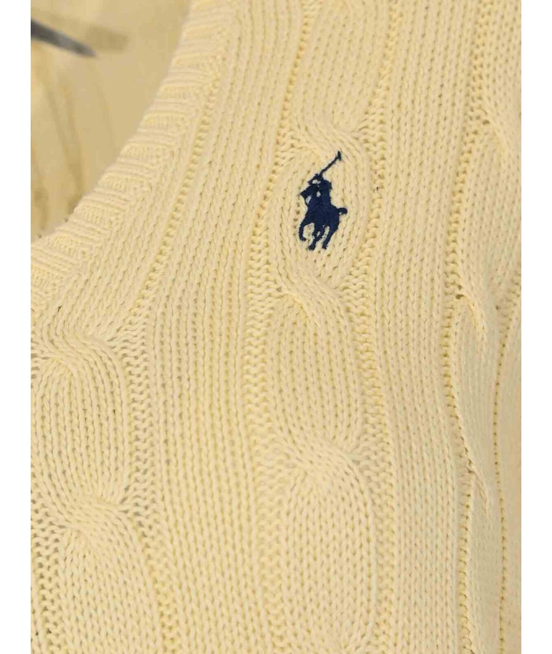 POLO RALPH LAUREN Бежевый хлопковый джемпер / свитер, фото 3