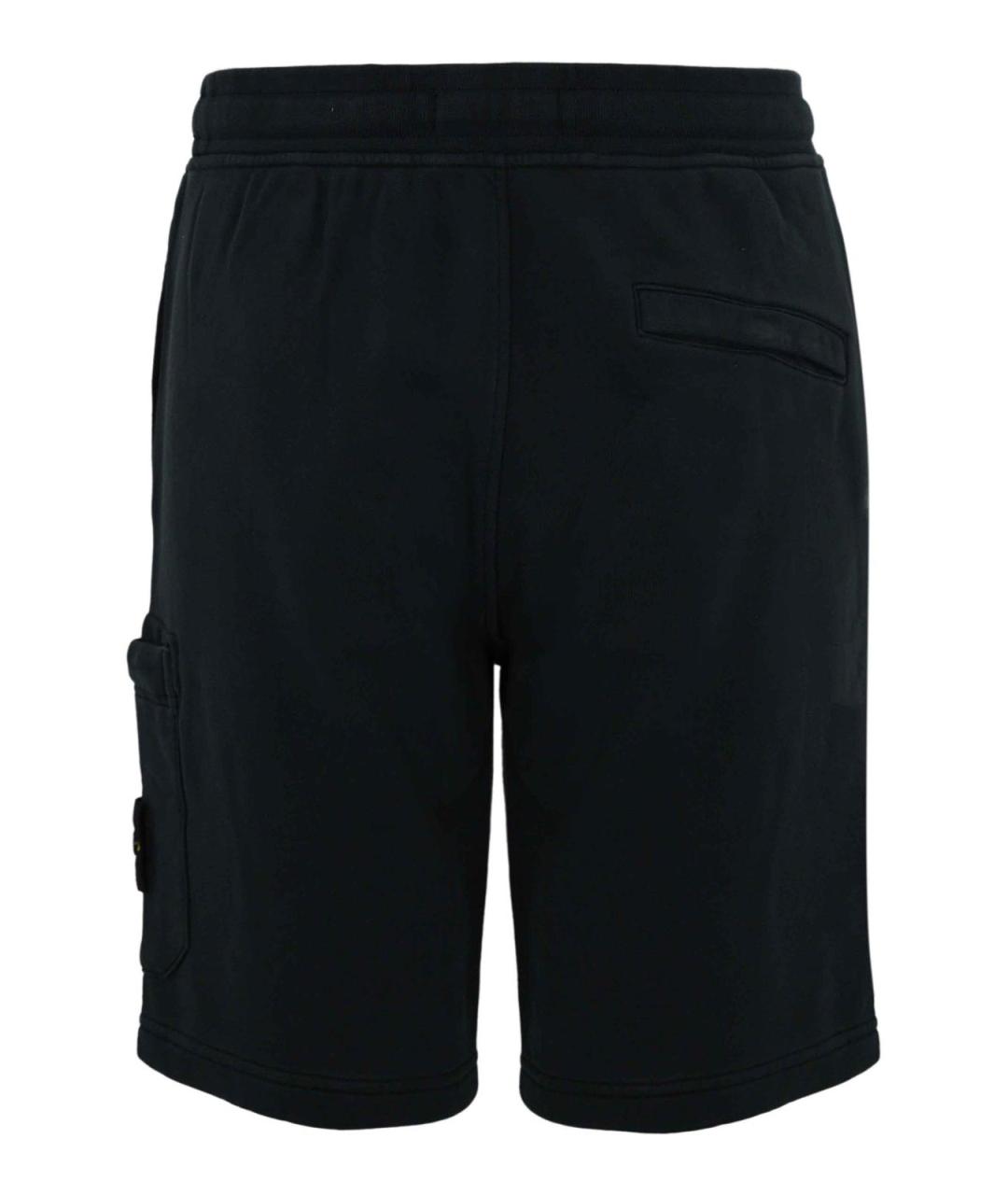 STONE ISLAND Темно-синие хлопковые шорты, фото 2