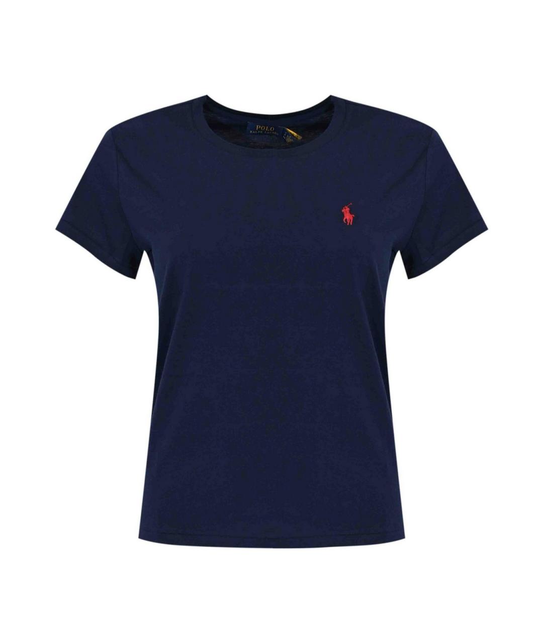 POLO RALPH LAUREN Синяя хлопковая футболка, фото 1