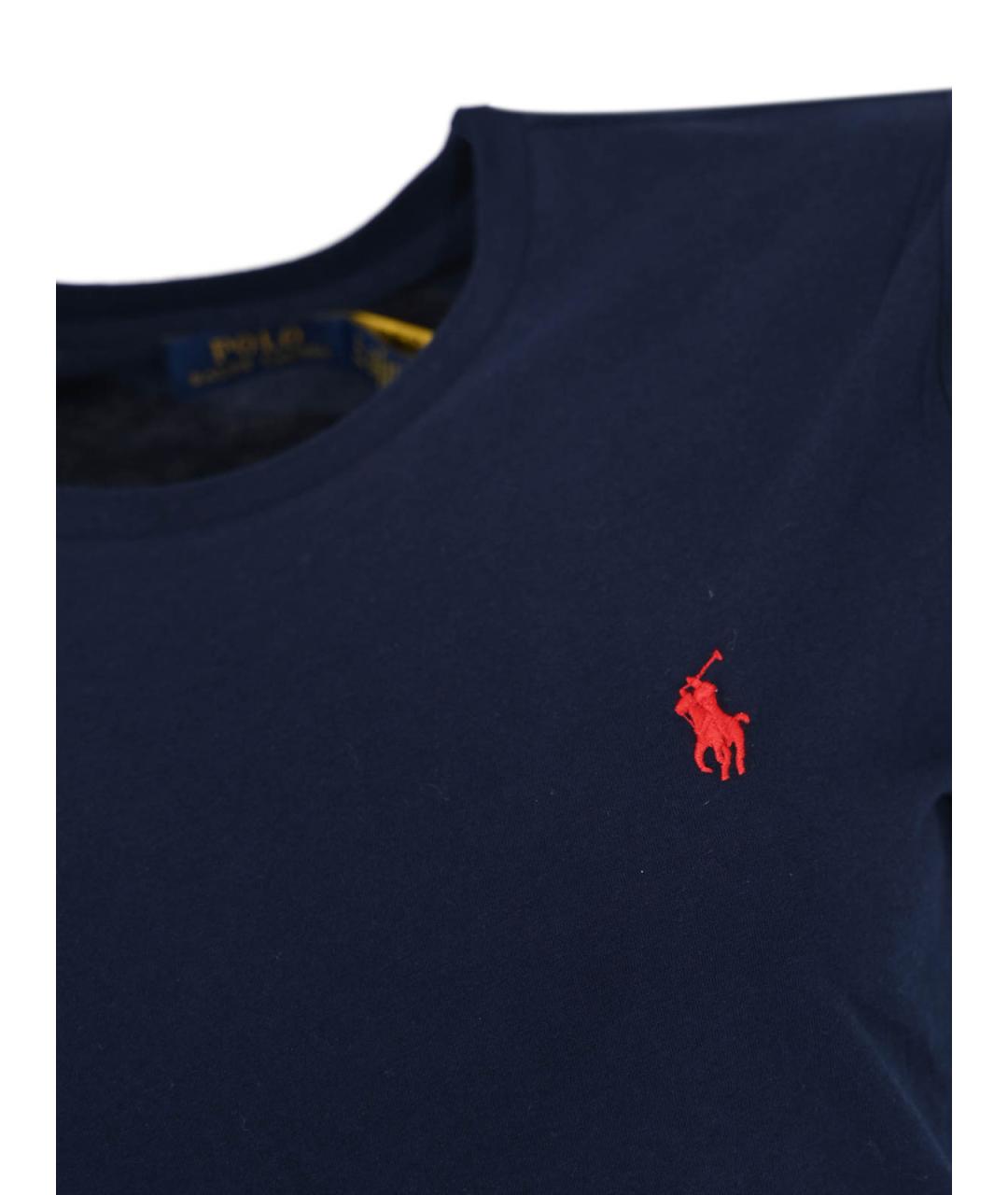 POLO RALPH LAUREN Синяя хлопковая футболка, фото 3