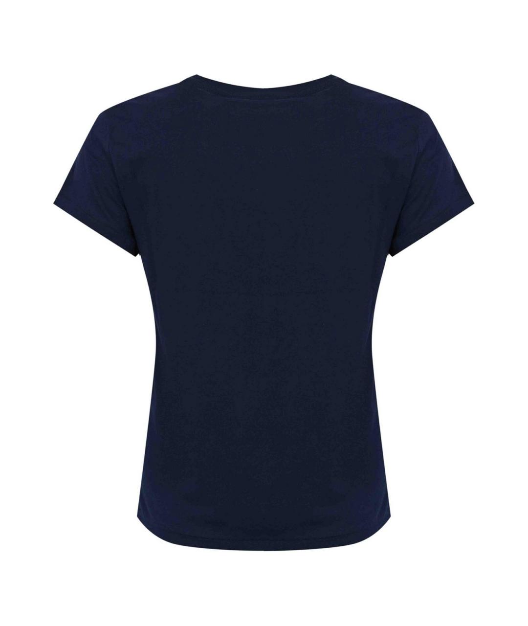 POLO RALPH LAUREN Синяя хлопковая футболка, фото 2