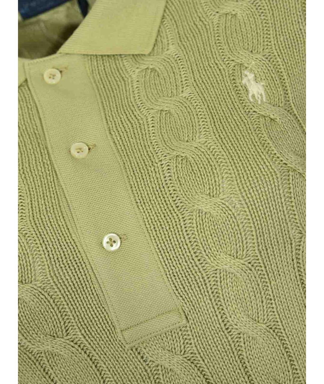 POLO RALPH LAUREN Зеленая хлопковая футболка, фото 3