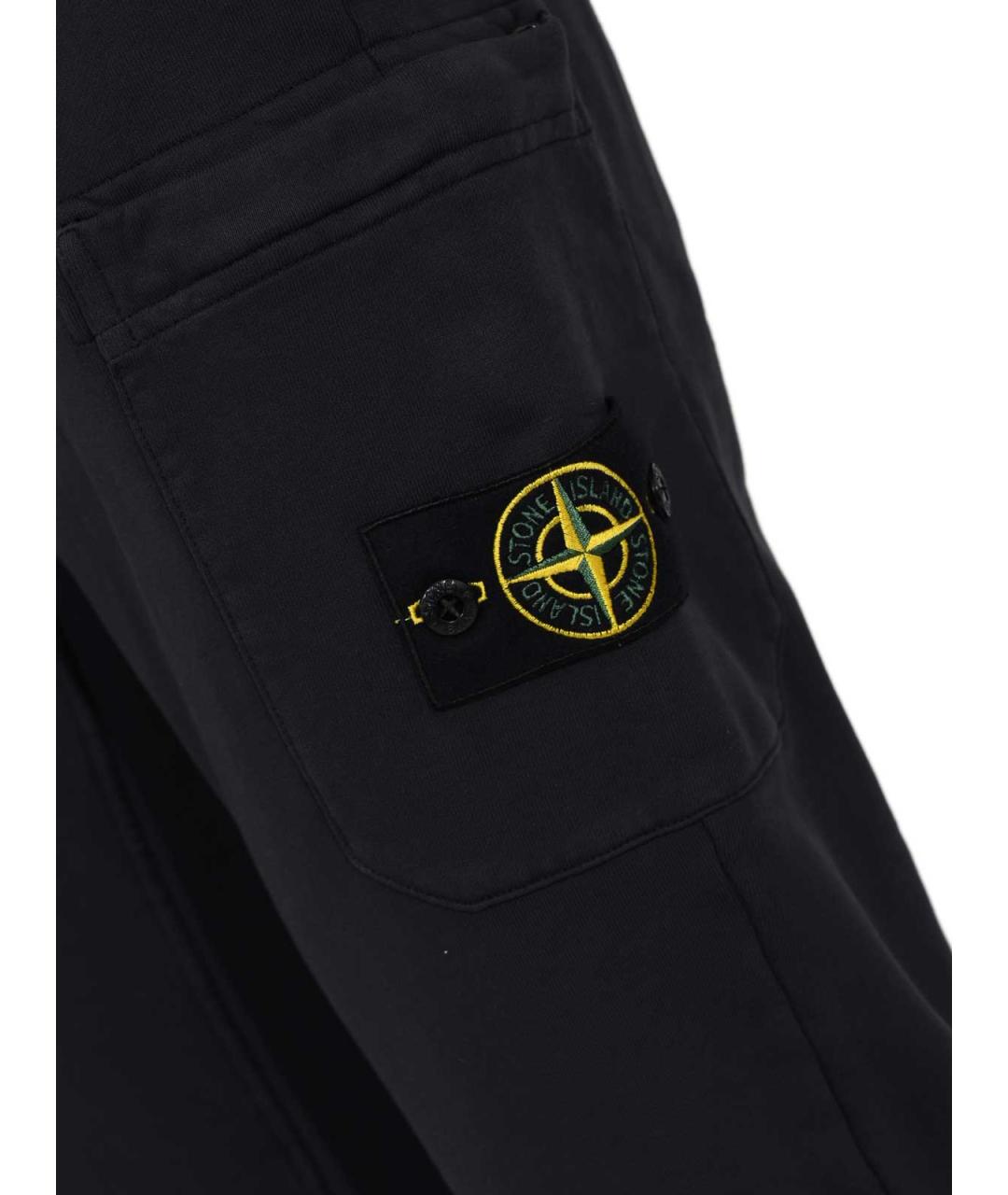 STONE ISLAND Темно-синий хлопковый джемпер / свитер, фото 3
