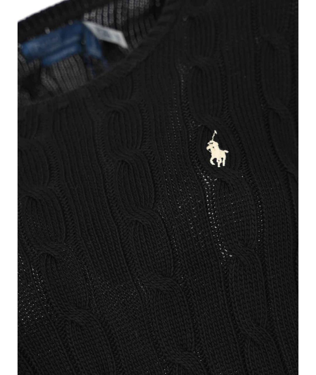 POLO RALPH LAUREN Черный хлопковый джемпер / свитер, фото 3