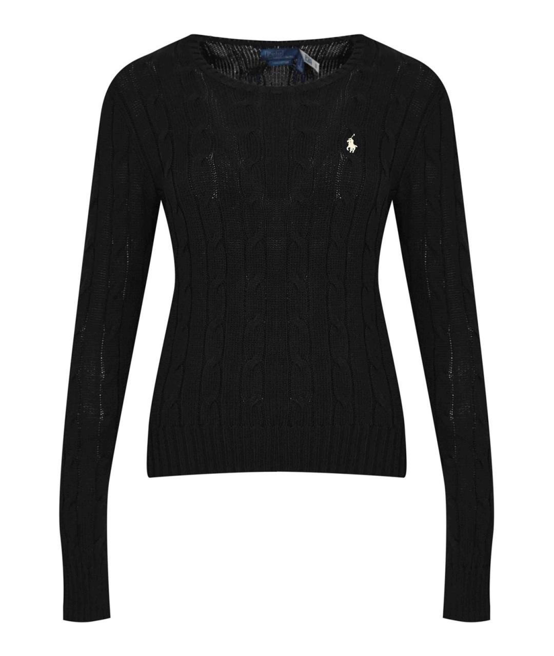 POLO RALPH LAUREN Черный хлопковый джемпер / свитер, фото 1
