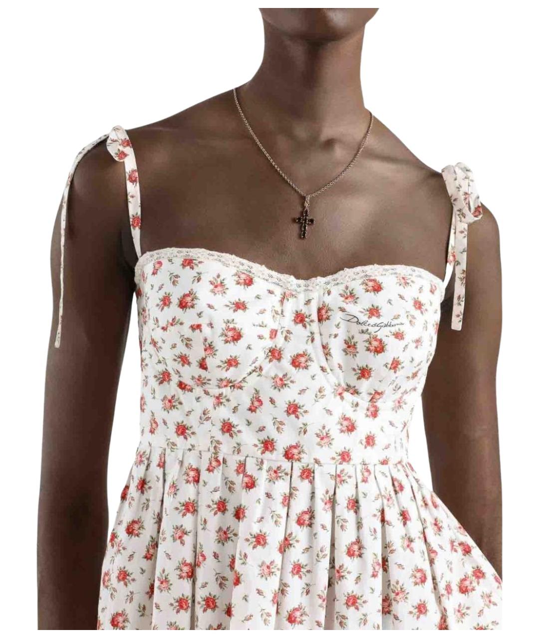 DOLCE&GABBANA Мульти хлопковое повседневное платье, фото 2
