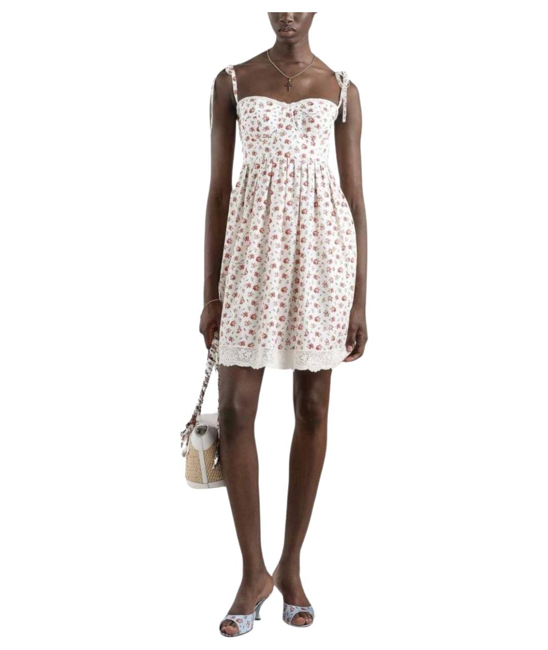 DOLCE&GABBANA Мульти хлопковое повседневное платье, фото 4
