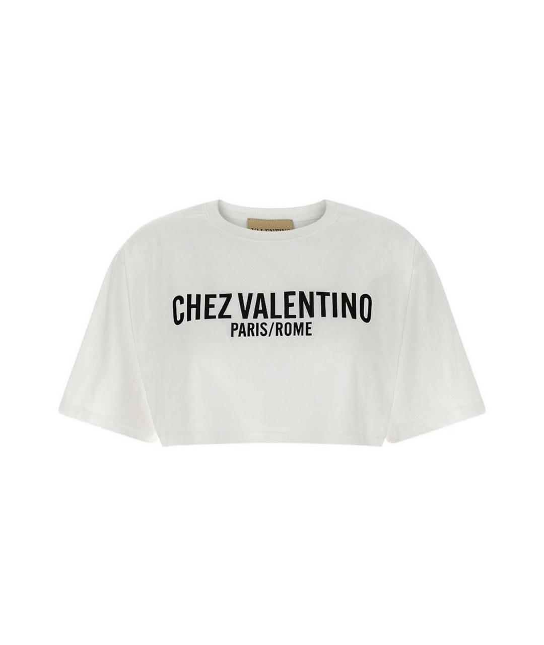 VALENTINO Белая хлопковая футболка, фото 1