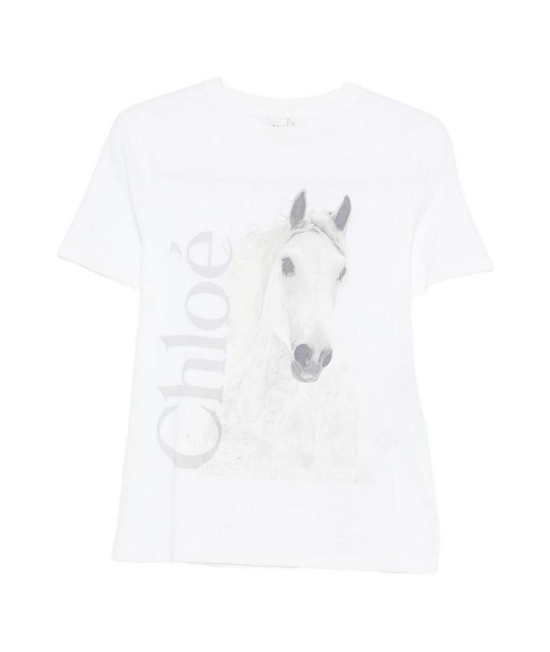 CHLOE Белая хлопковая футболка, фото 1
