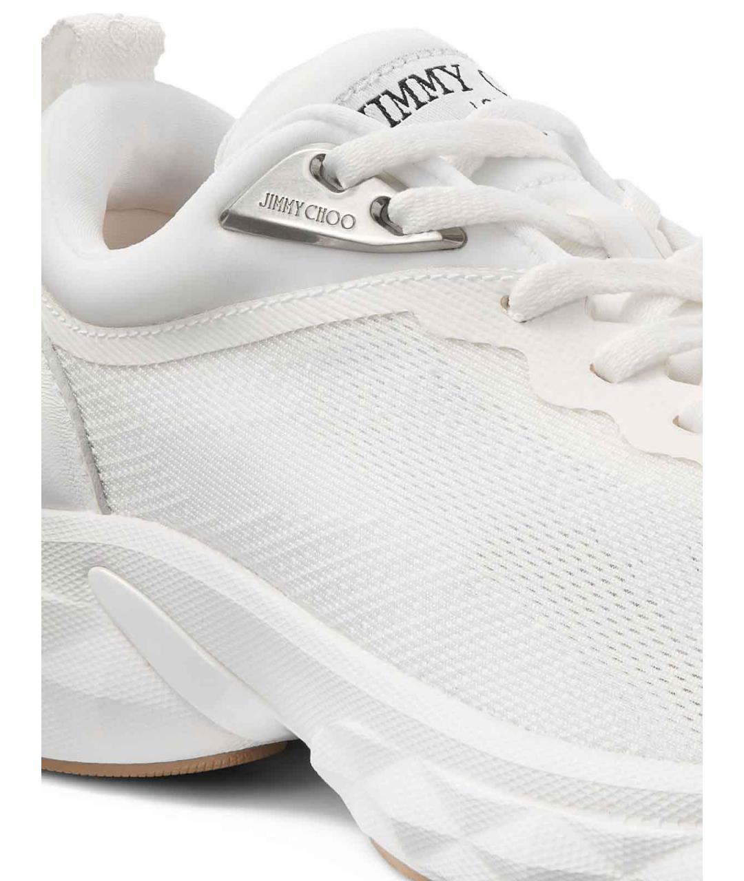 JIMMY CHOO Белые текстильные кроссовки, фото 3