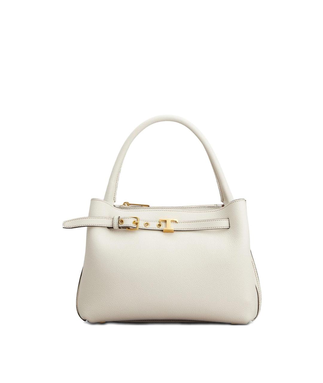 TOD'S Белая кожаная сумка тоут, фото 1