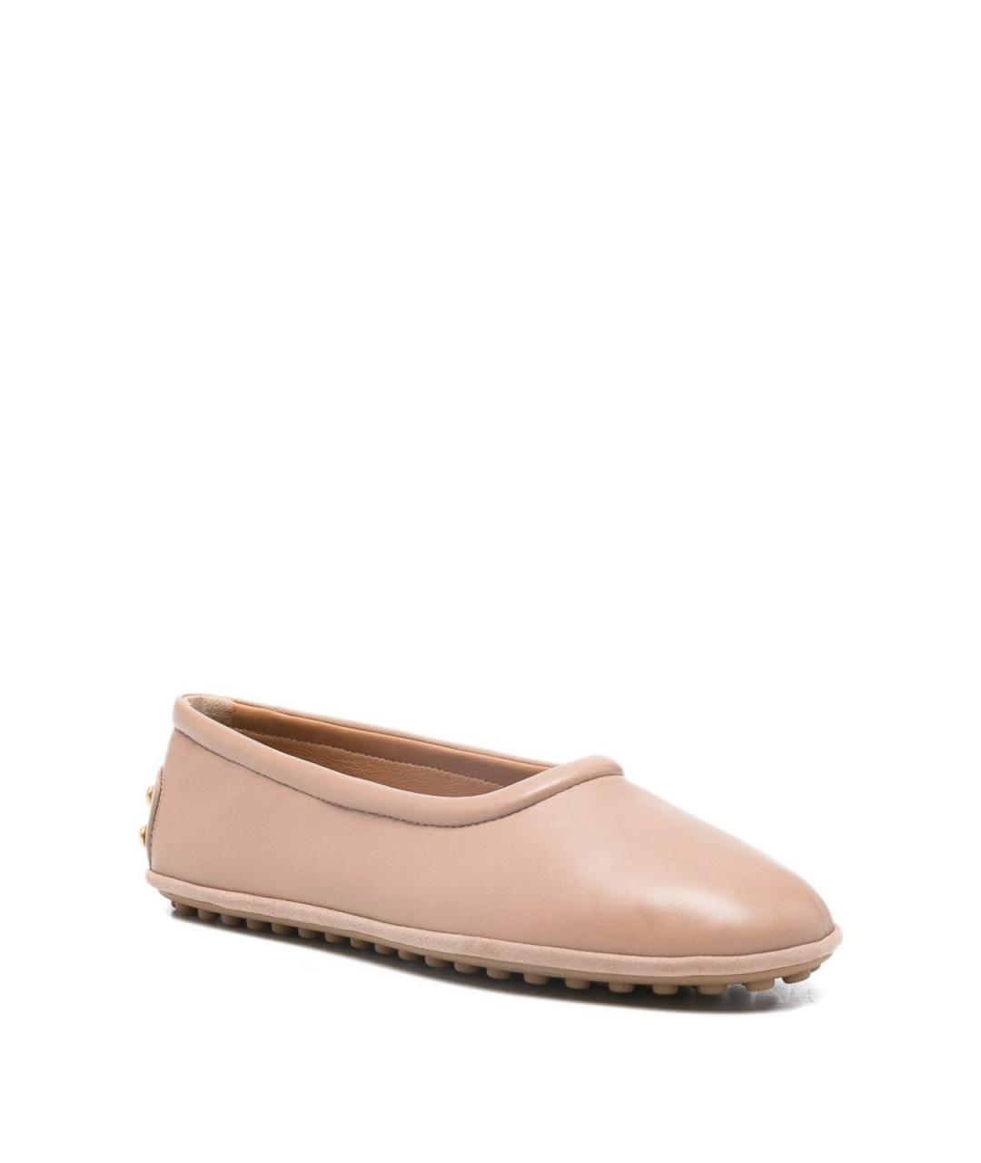 TOD'S Розовые кожаные балетки, фото 4