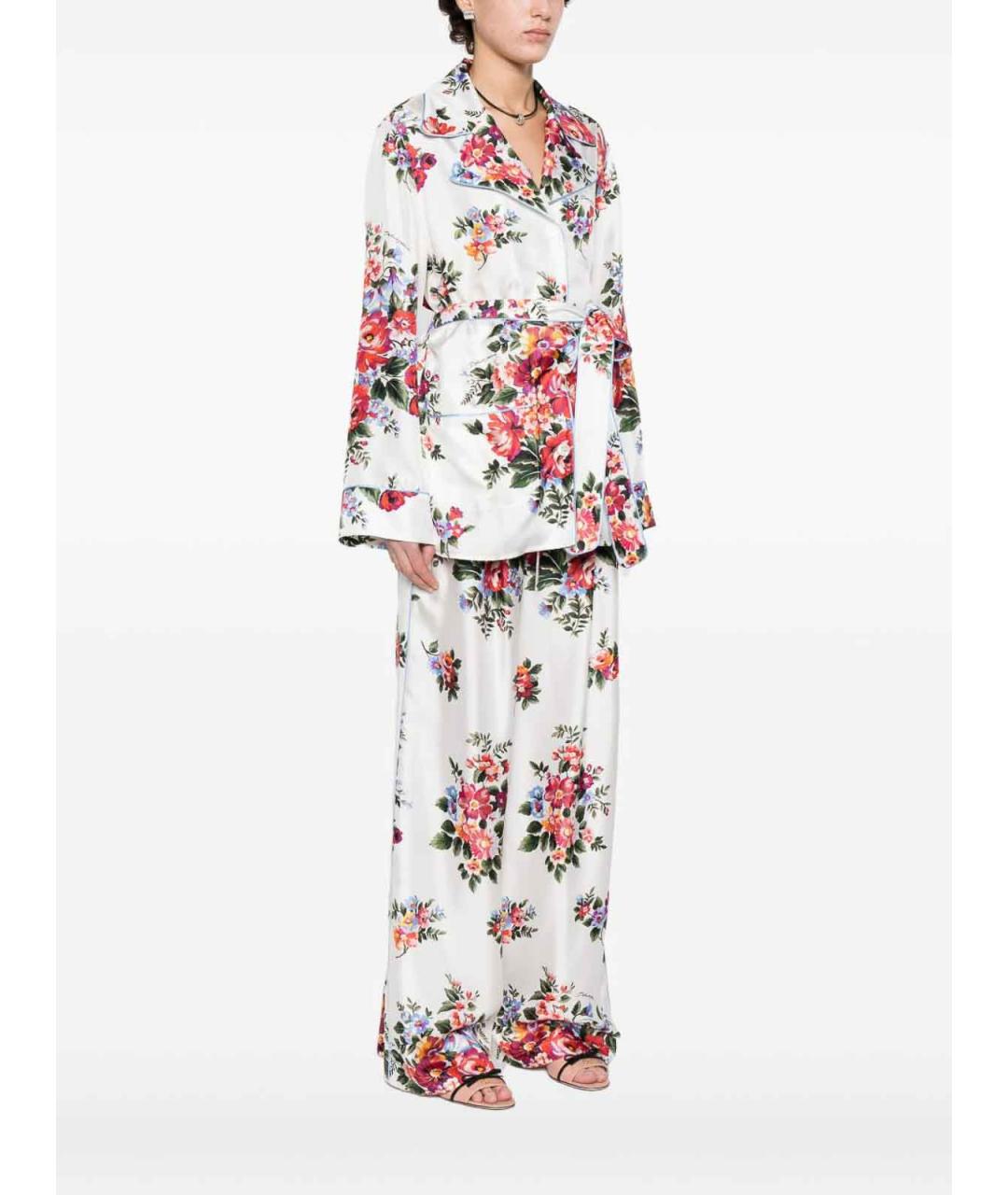 DOLCE&GABBANA Белая шелковая рубашка, фото 4