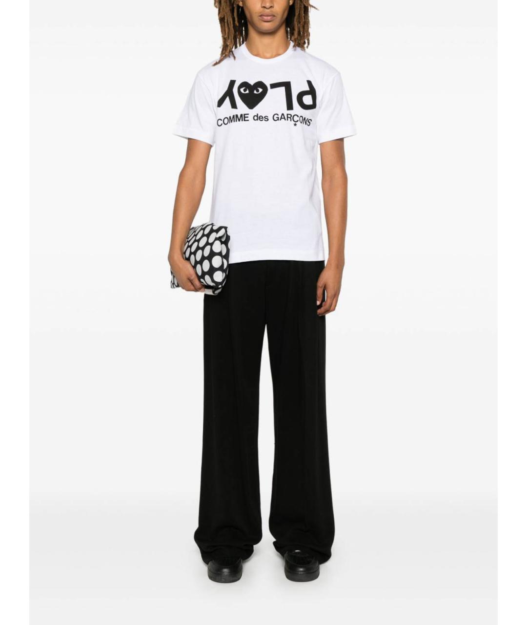 COMME DES GARÇONS Белая хлопковая футболка, фото 5