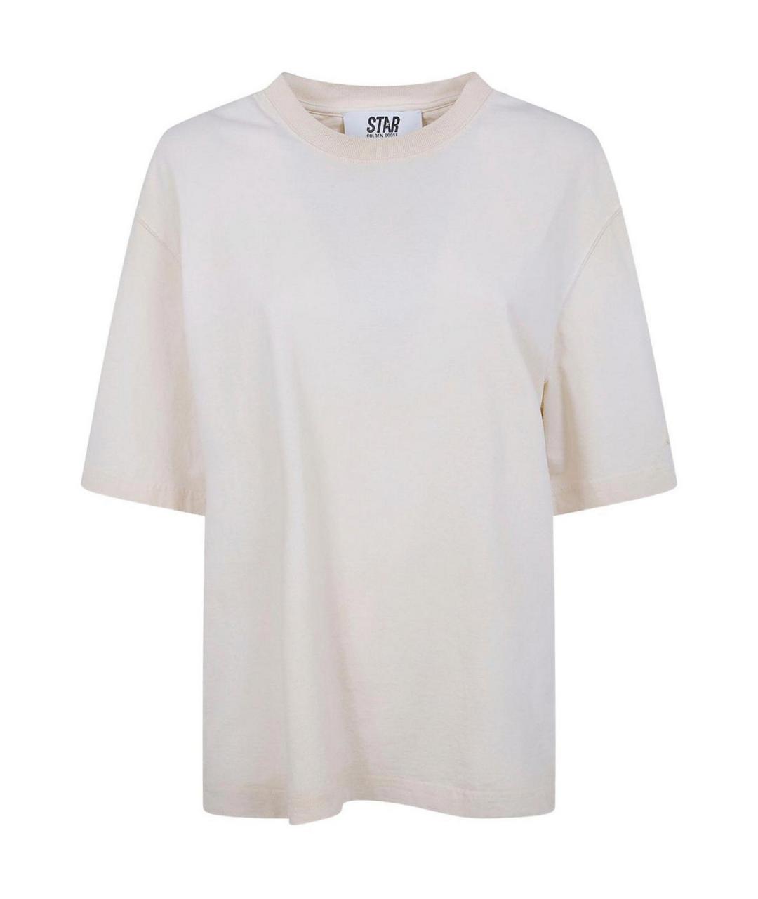 GOLDEN GOOSE Белая хлопковая футболка, фото 1