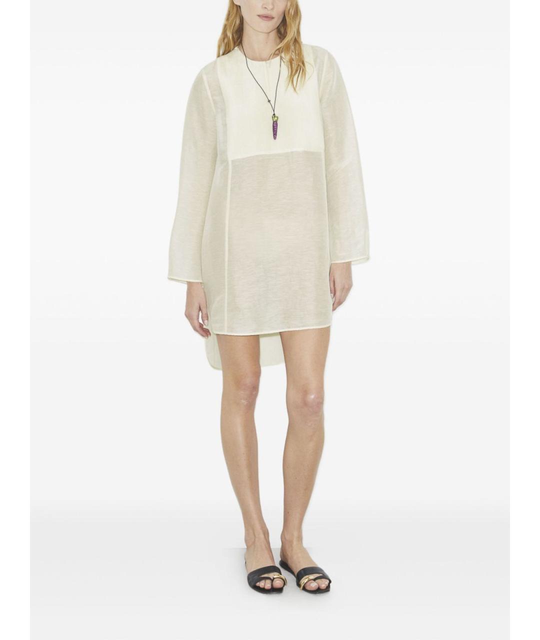 TORY BURCH Белая льняная туника, фото 2