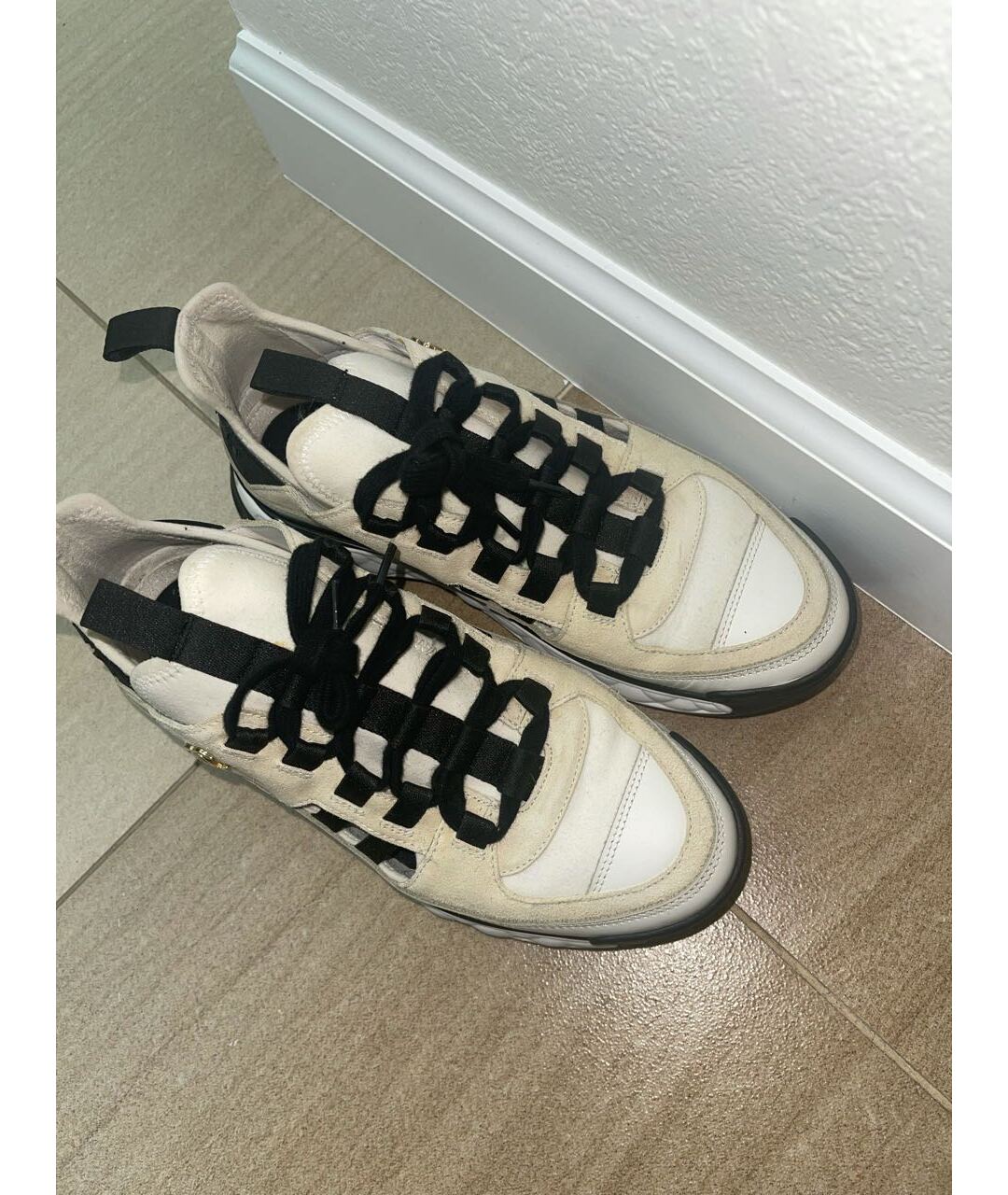 CHANEL PRE-OWNED Белые текстильные кроссовки, фото 2