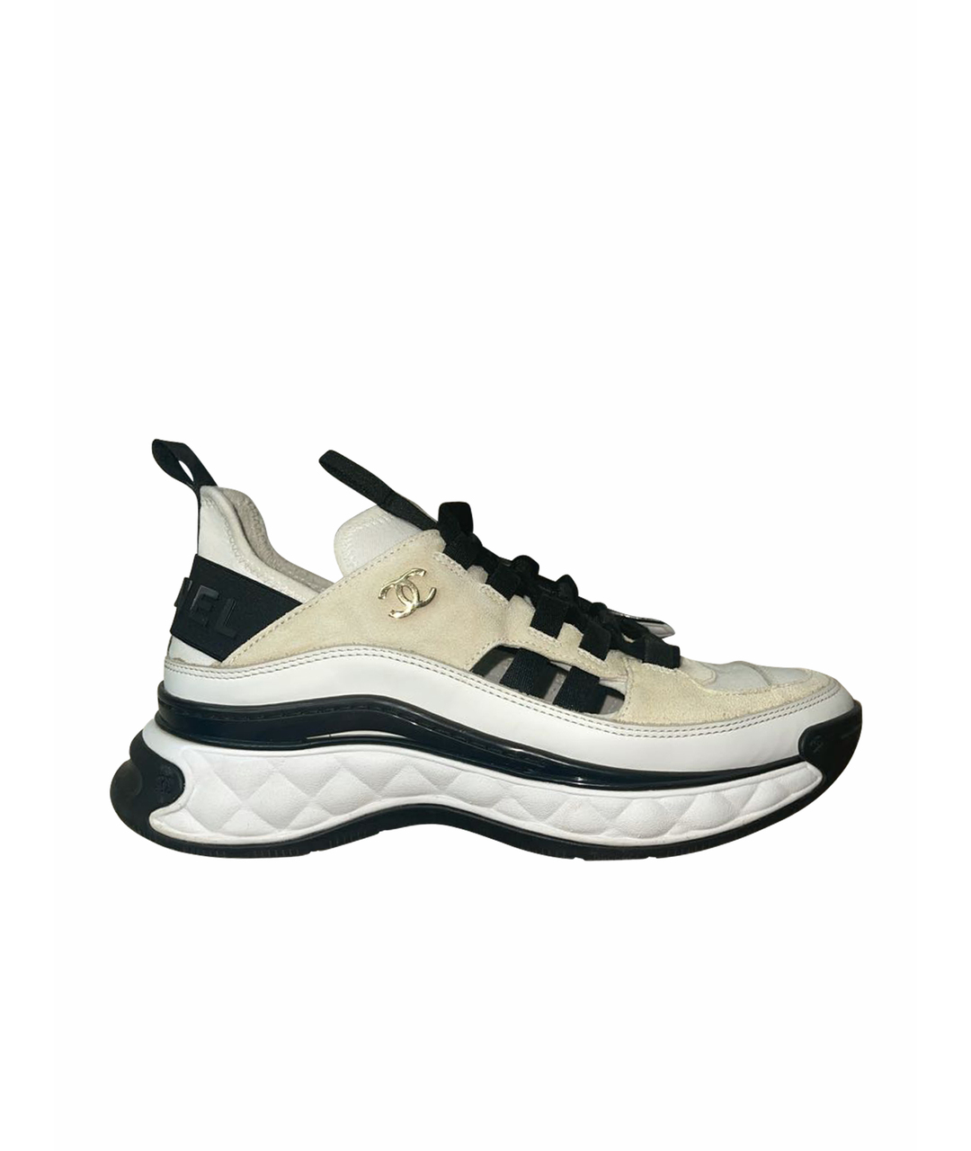 CHANEL PRE-OWNED Белые текстильные кроссовки, фото 1