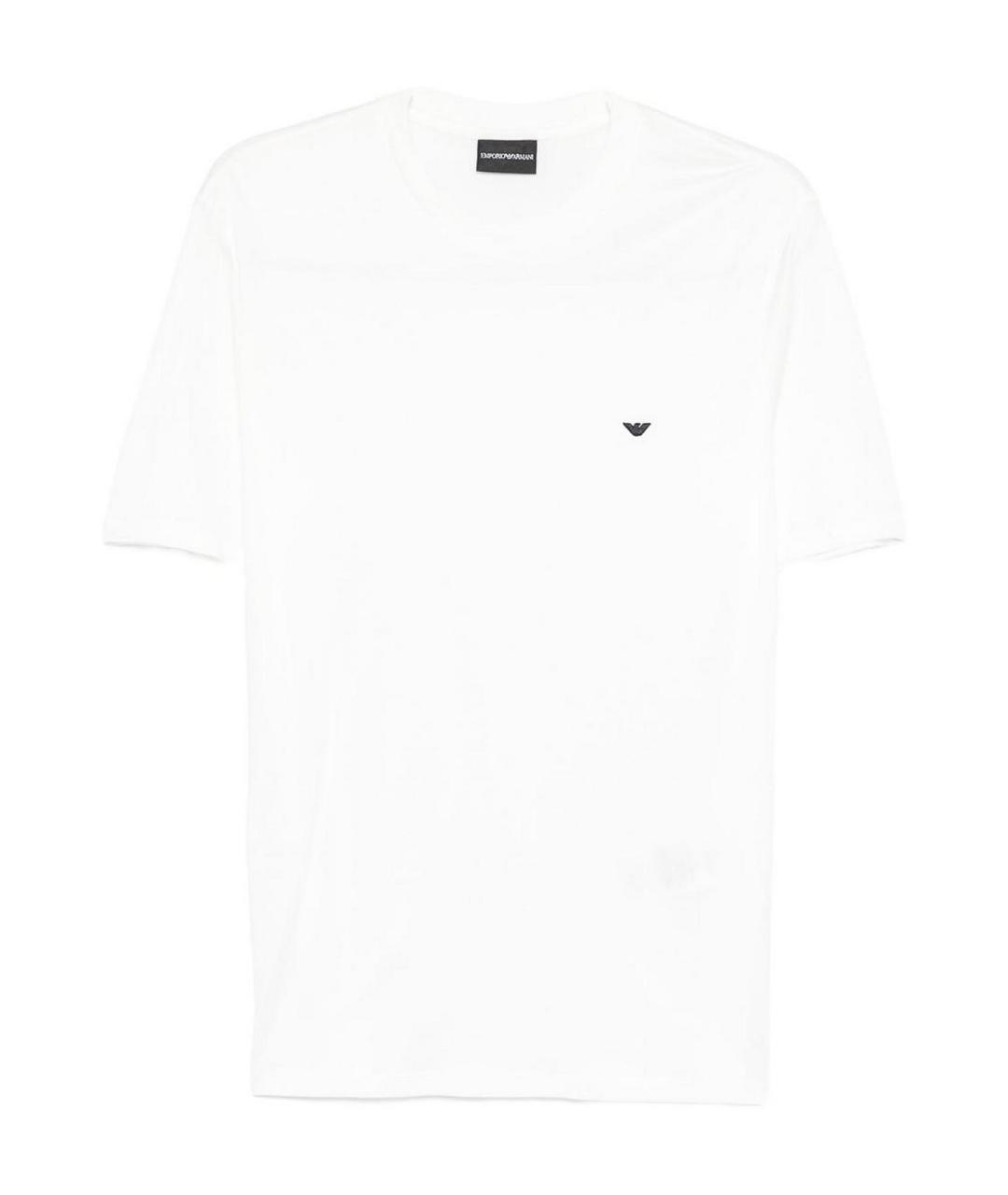 EMPORIO ARMANI Белая хлопковая футболка, фото 1