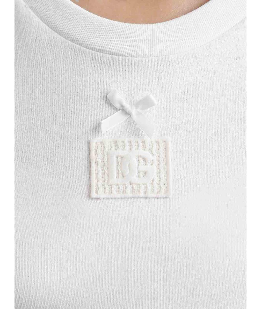 DOLCE&GABBANA Белая хлопковая футболка, фото 2